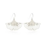 A Mano Silver Ginkgo Leaf Earrings