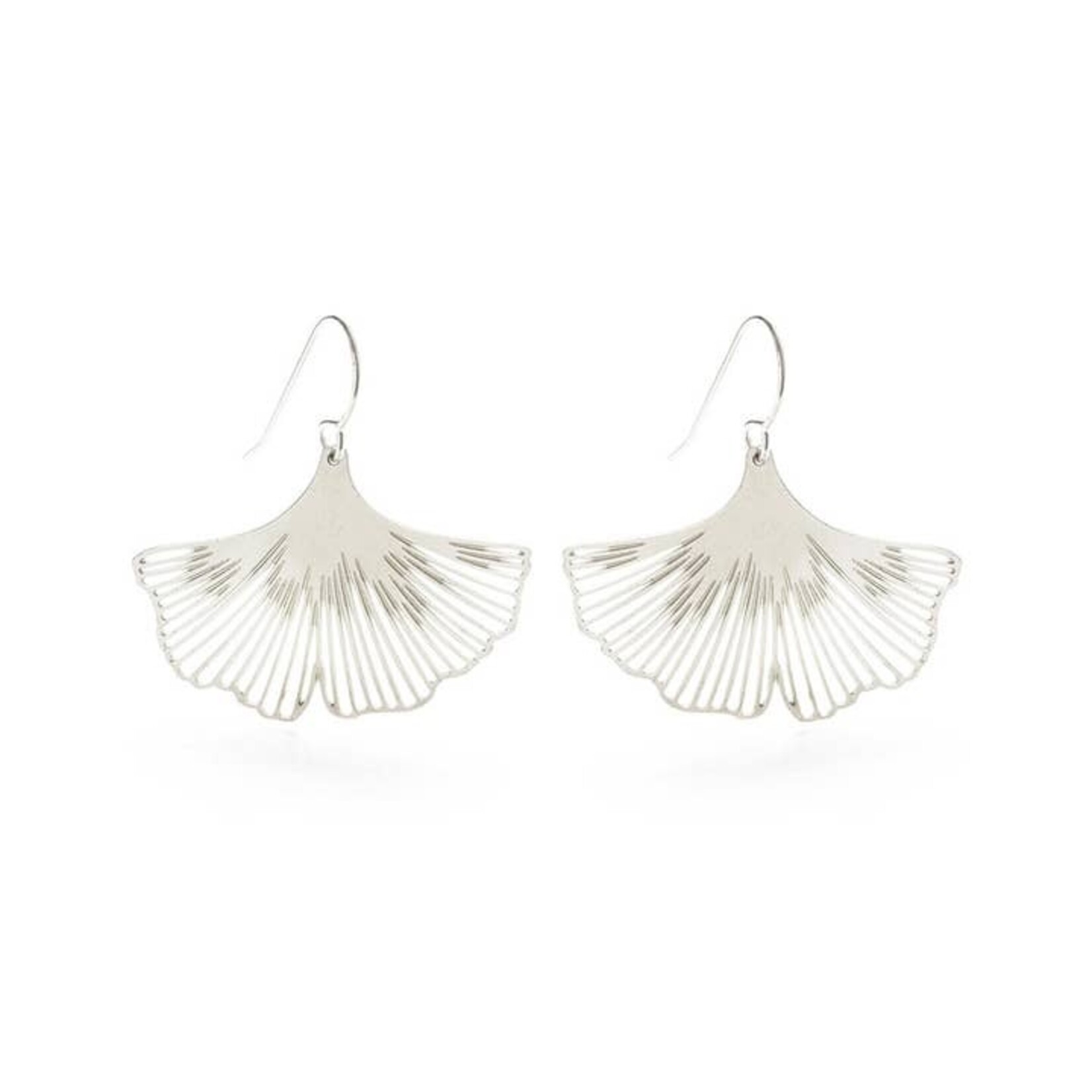 A Mano Silver Ginkgo Leaf Earrings