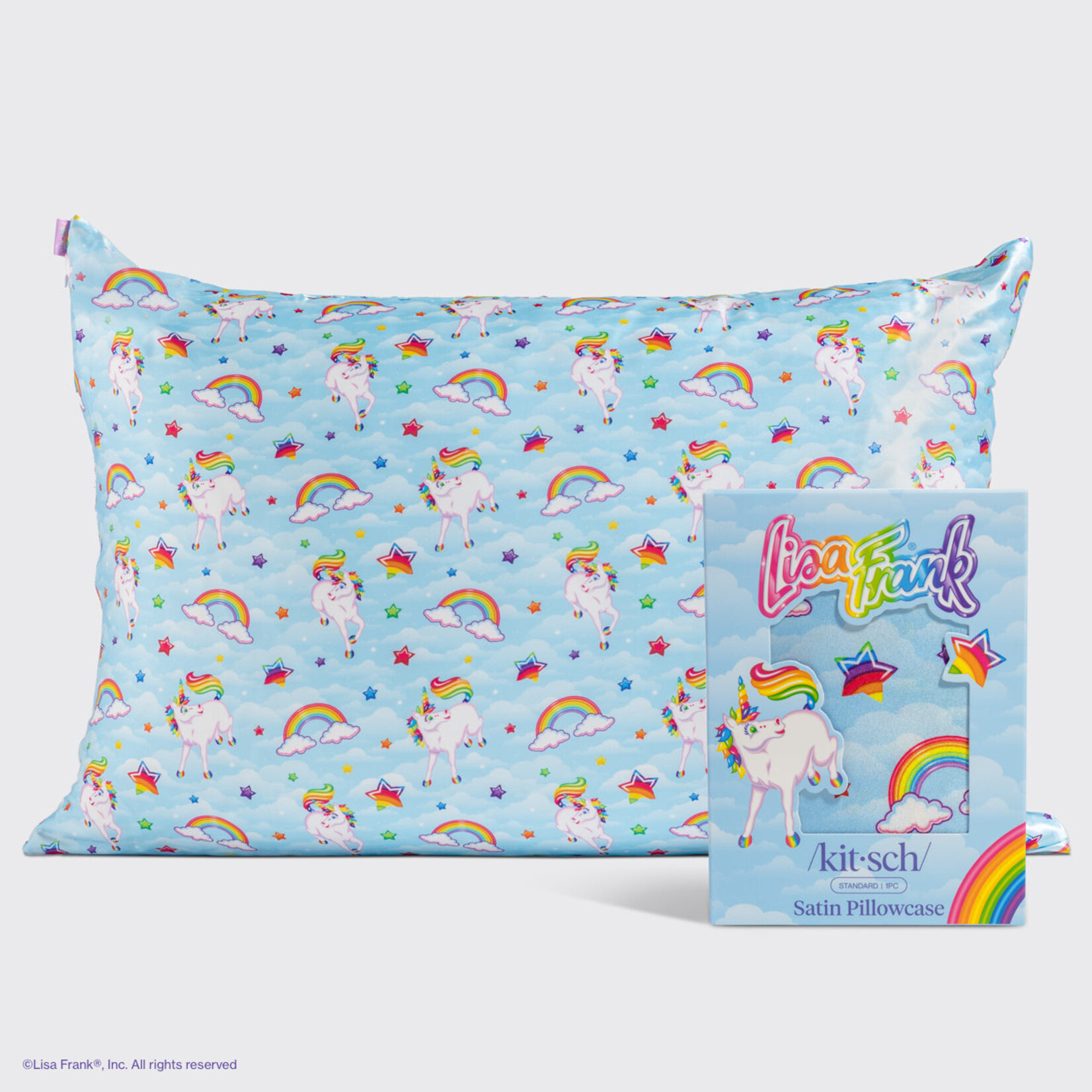 Kitsch Satin Pillowcase in Lisa Frank Markie