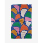 Geometry Peacock Flowers Geometry Tea Towel