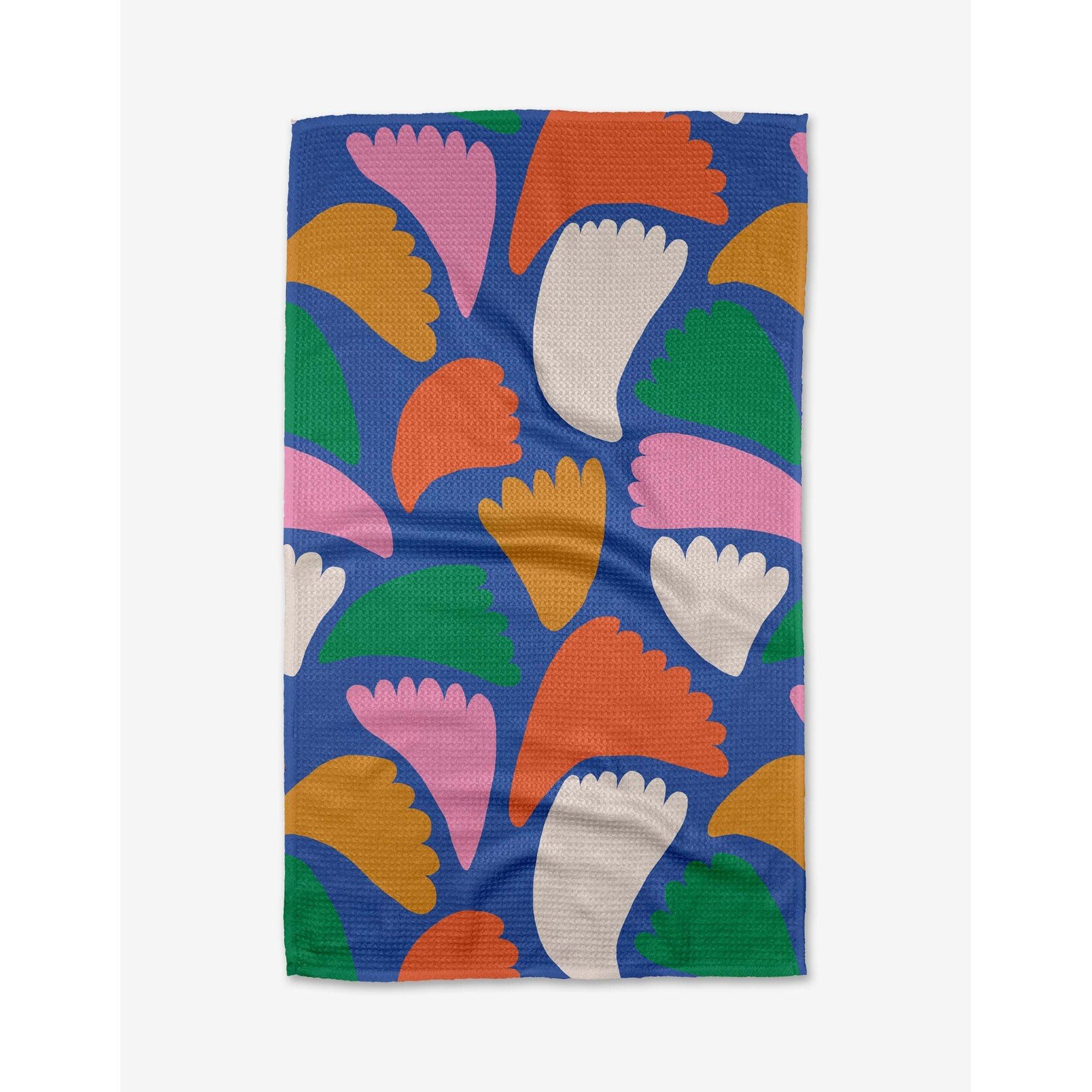 Geometry Peacock Flowers Geometry Tea Towel