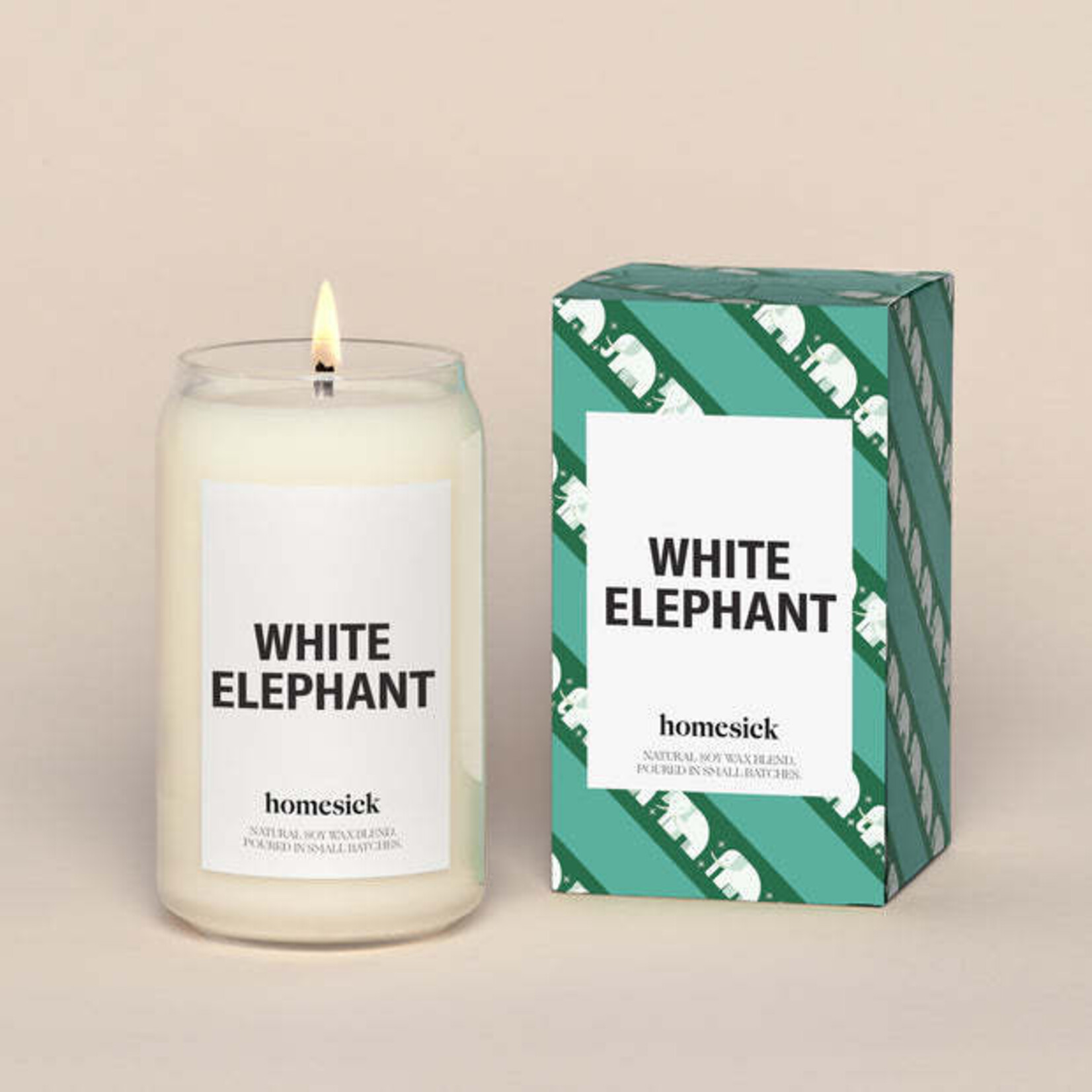 Homesick White Elephant Candle