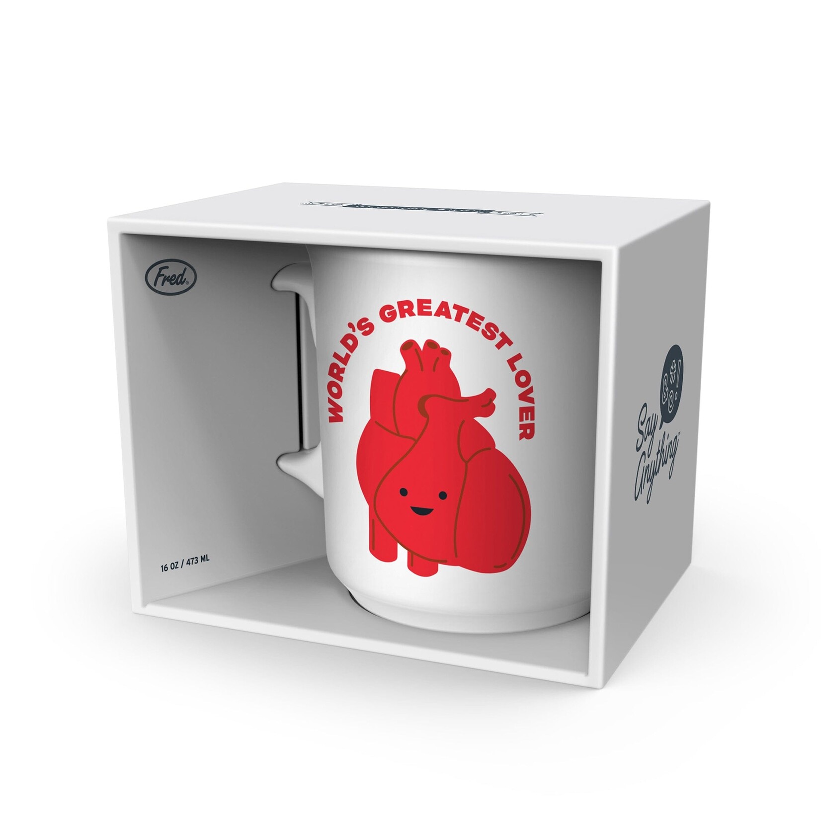 Fred & Friends Heart Greatest Lover Mug