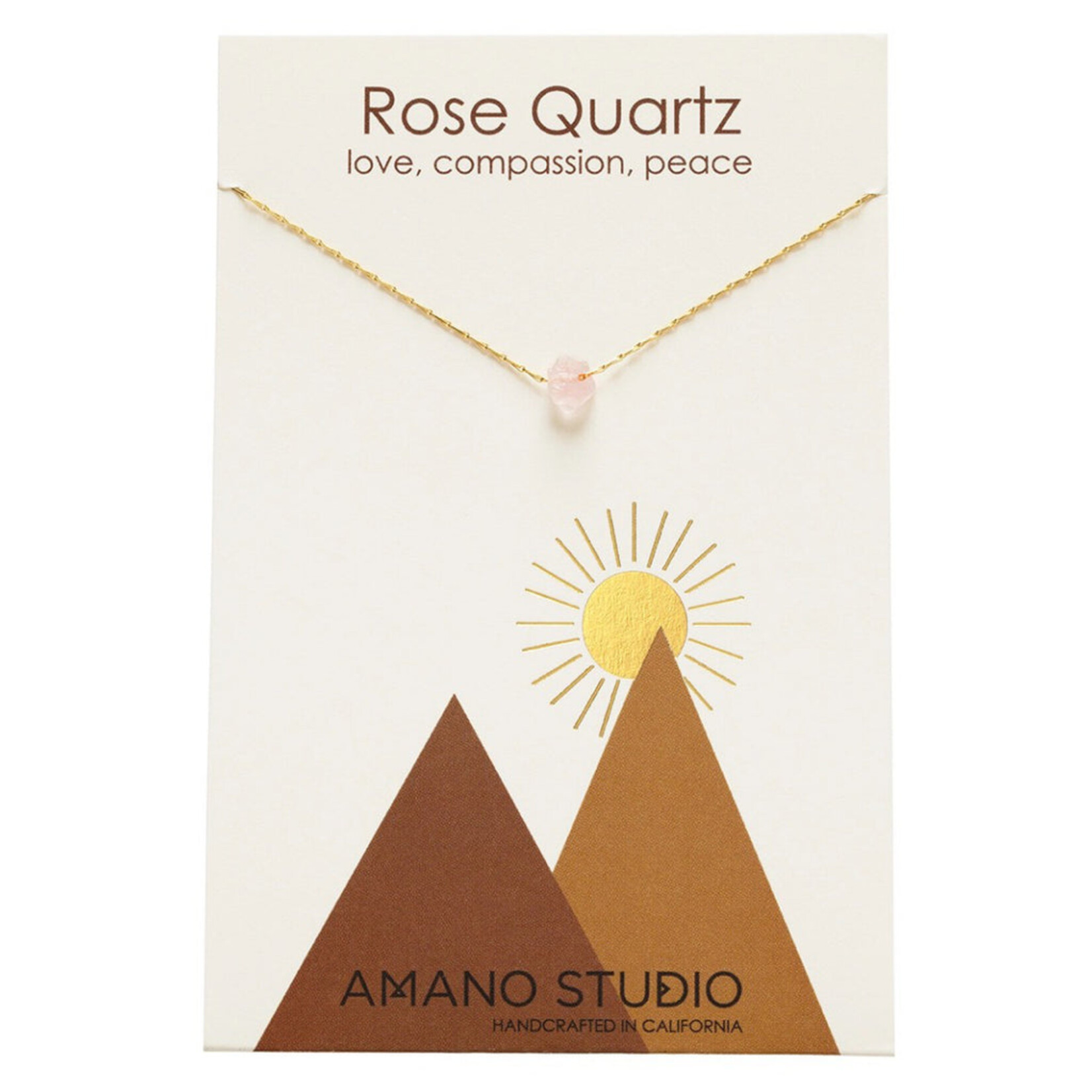 A Mano Roe Quartz Healing Stones Necklace