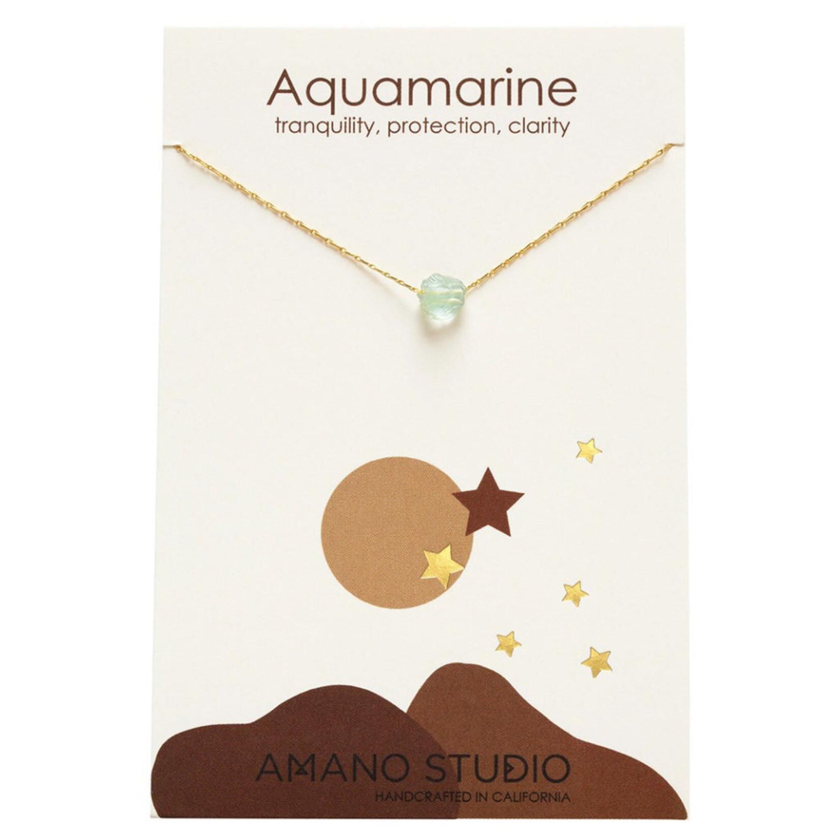 A Mano Aquamarine Healing Stones Necklace