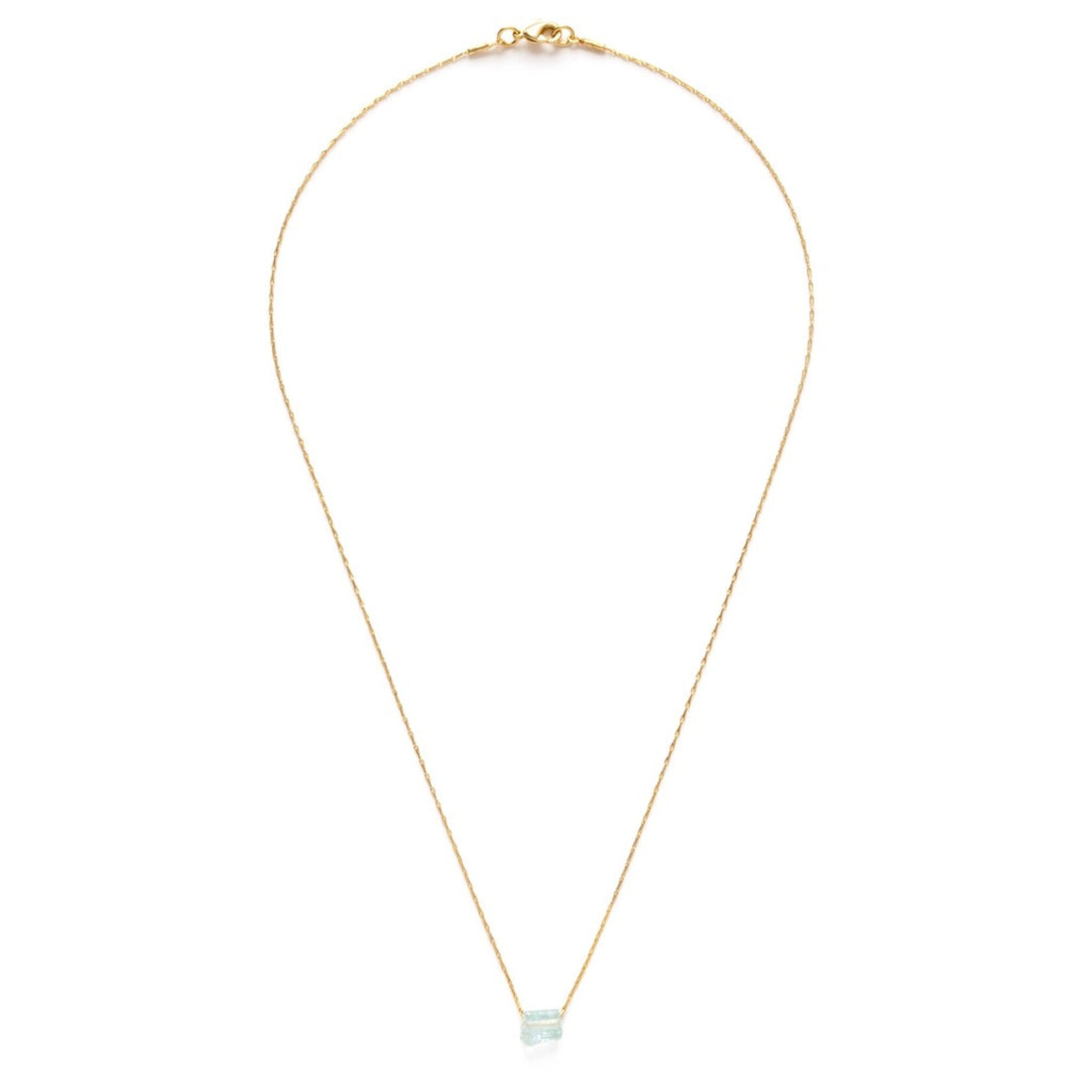 A Mano Aquamarine Healing Stones Necklace
