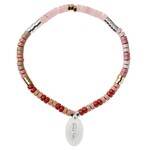 Scout Curated Wears Rose Quartz/Silver Intention Charm Bracelet