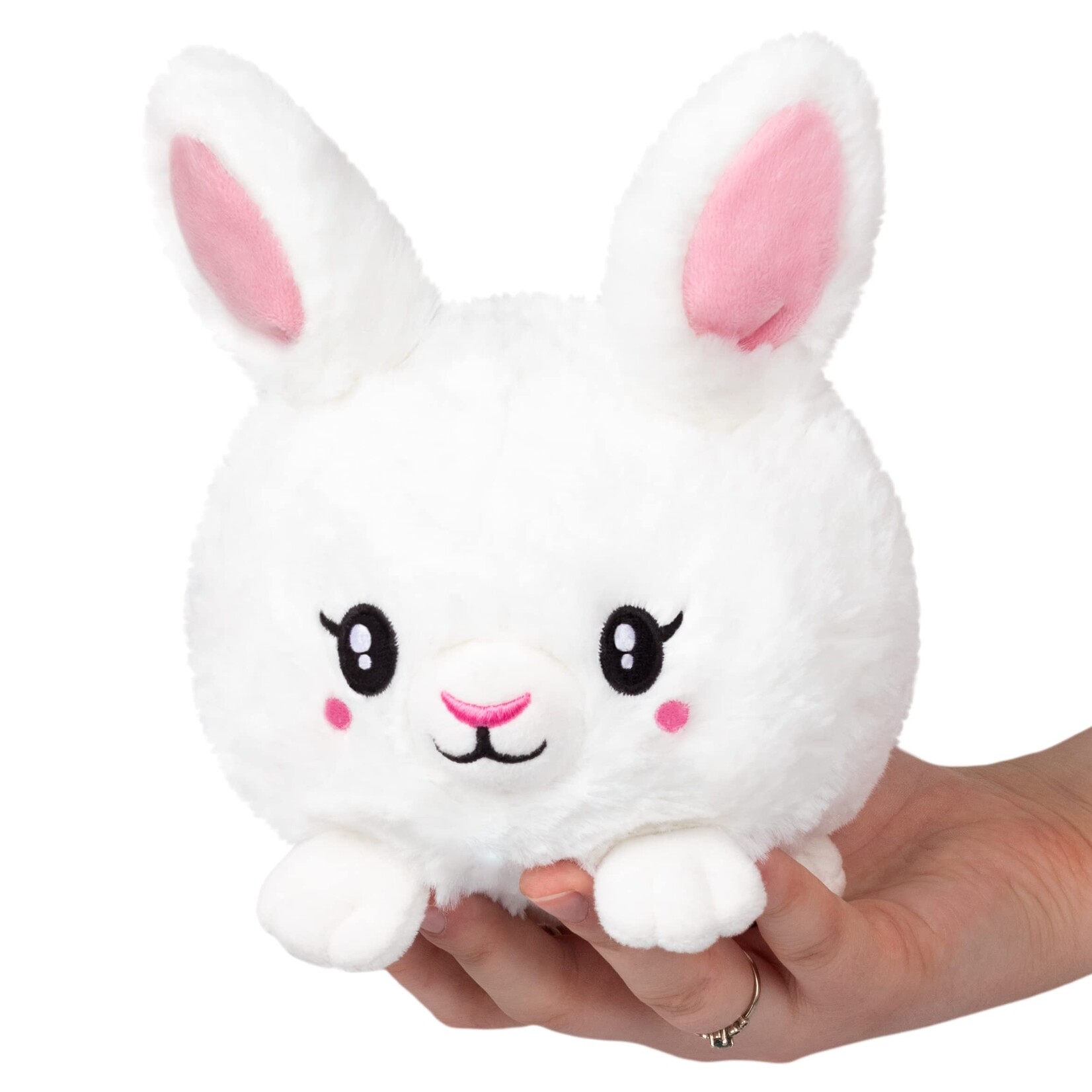 Squishable Snugglemi Snackers Fluffy Bunny in White