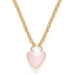 Gemstone Heart Pendant Chunky Chain