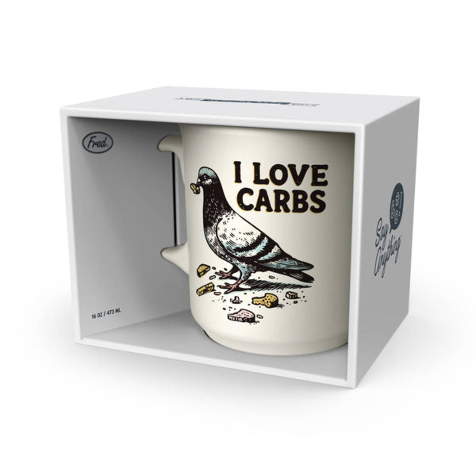 Fred & Friends I Love Carbs Pigeon Mug