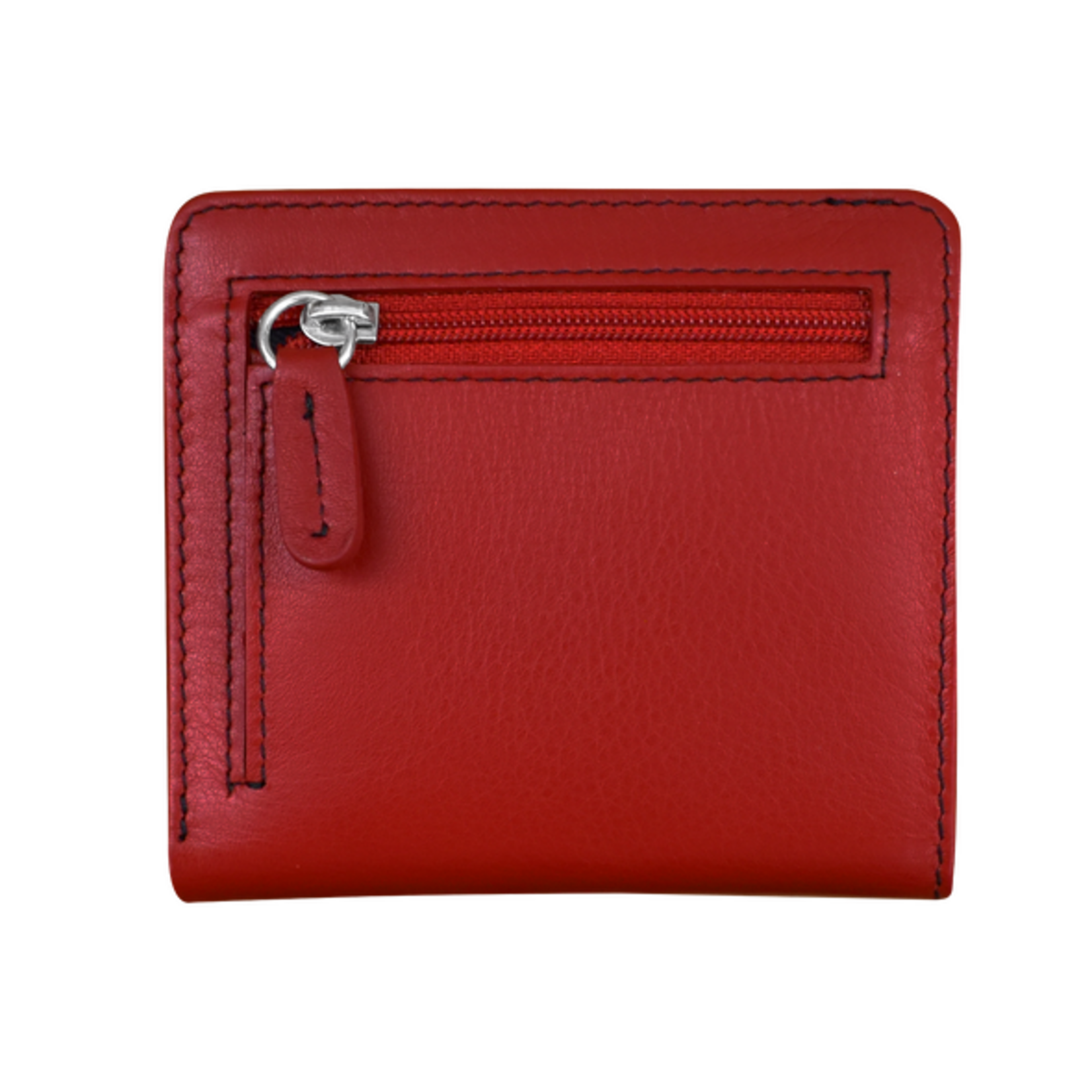 Intercontinental Leather Industries Mini Snap Bi-Fold Wallet in Red