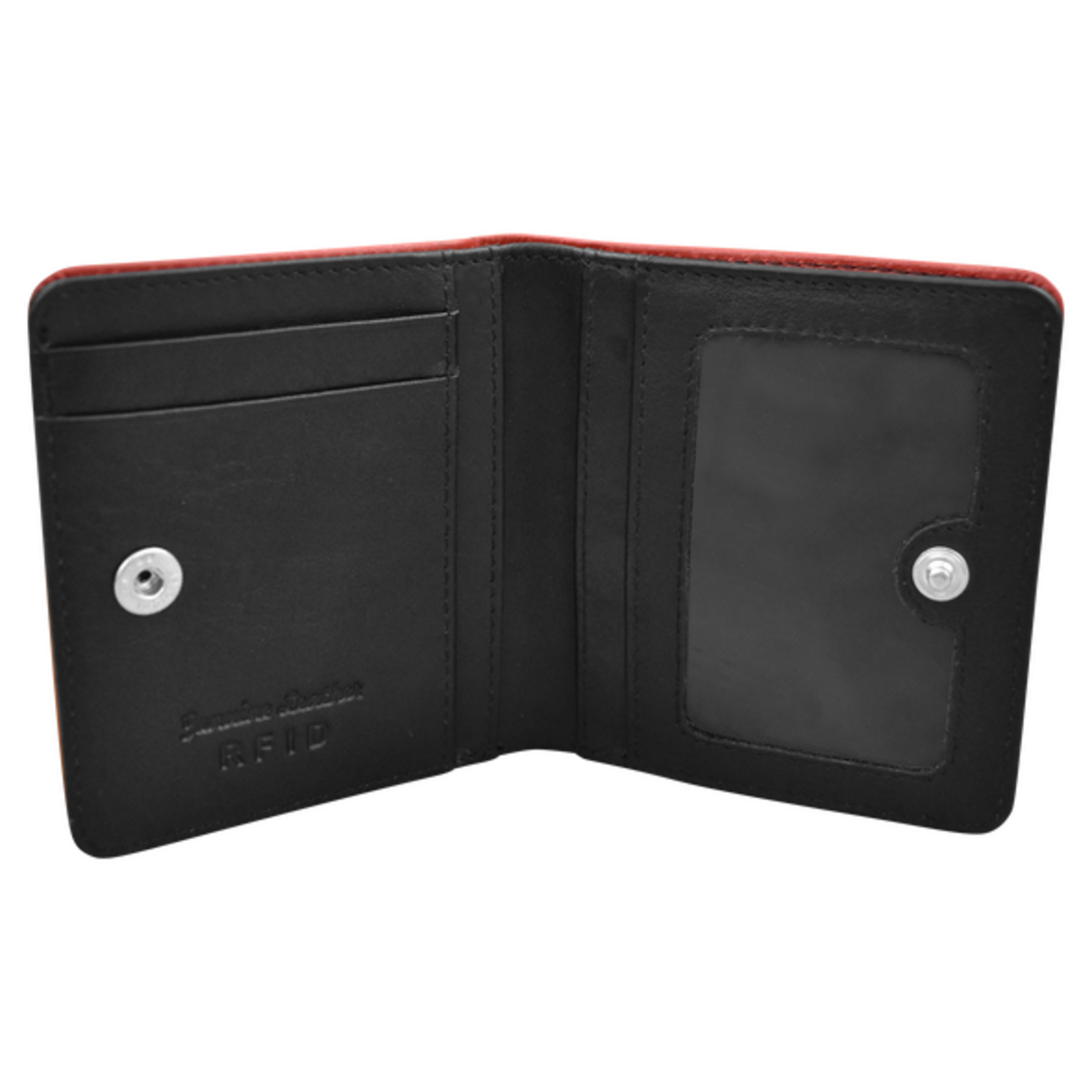 Intercontinental Leather Industries Mini Snap Bi-Fold Wallet in Red