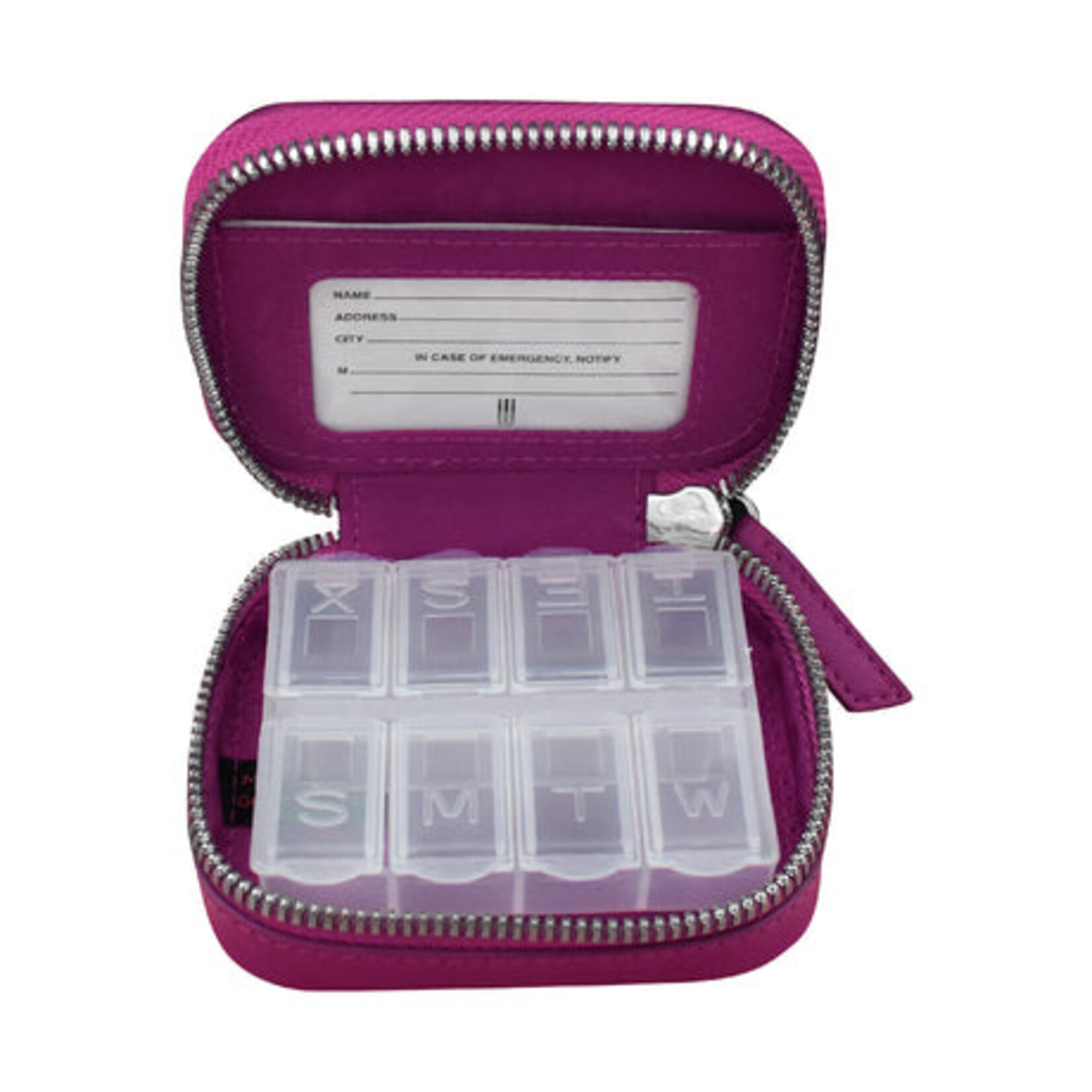 Intercontinental Leather Industries Small Pill Box in Orchid