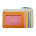 ili Leather CC/ID Holder in Pink Rainbow