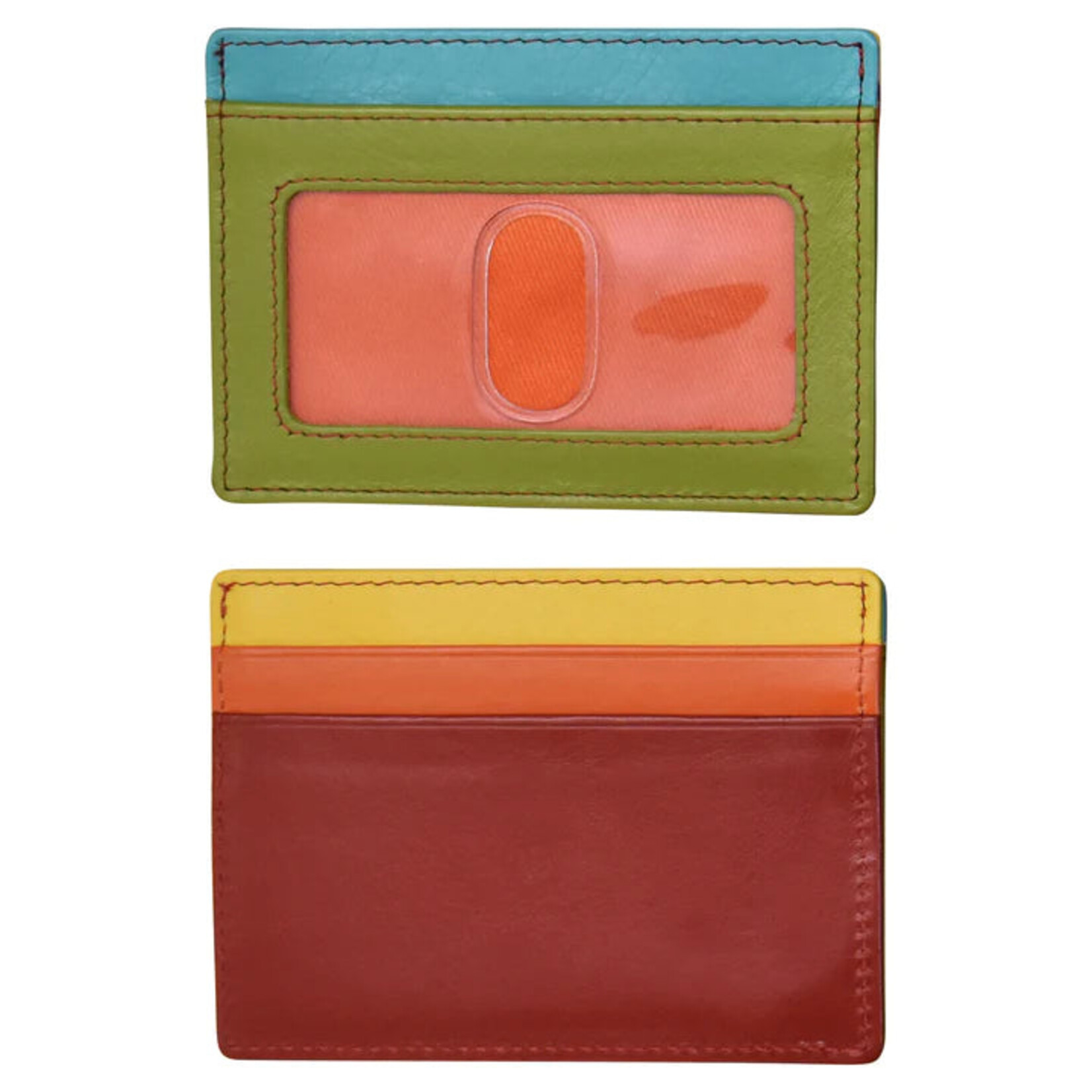 ili Leather CC/ID Holder in Citrus