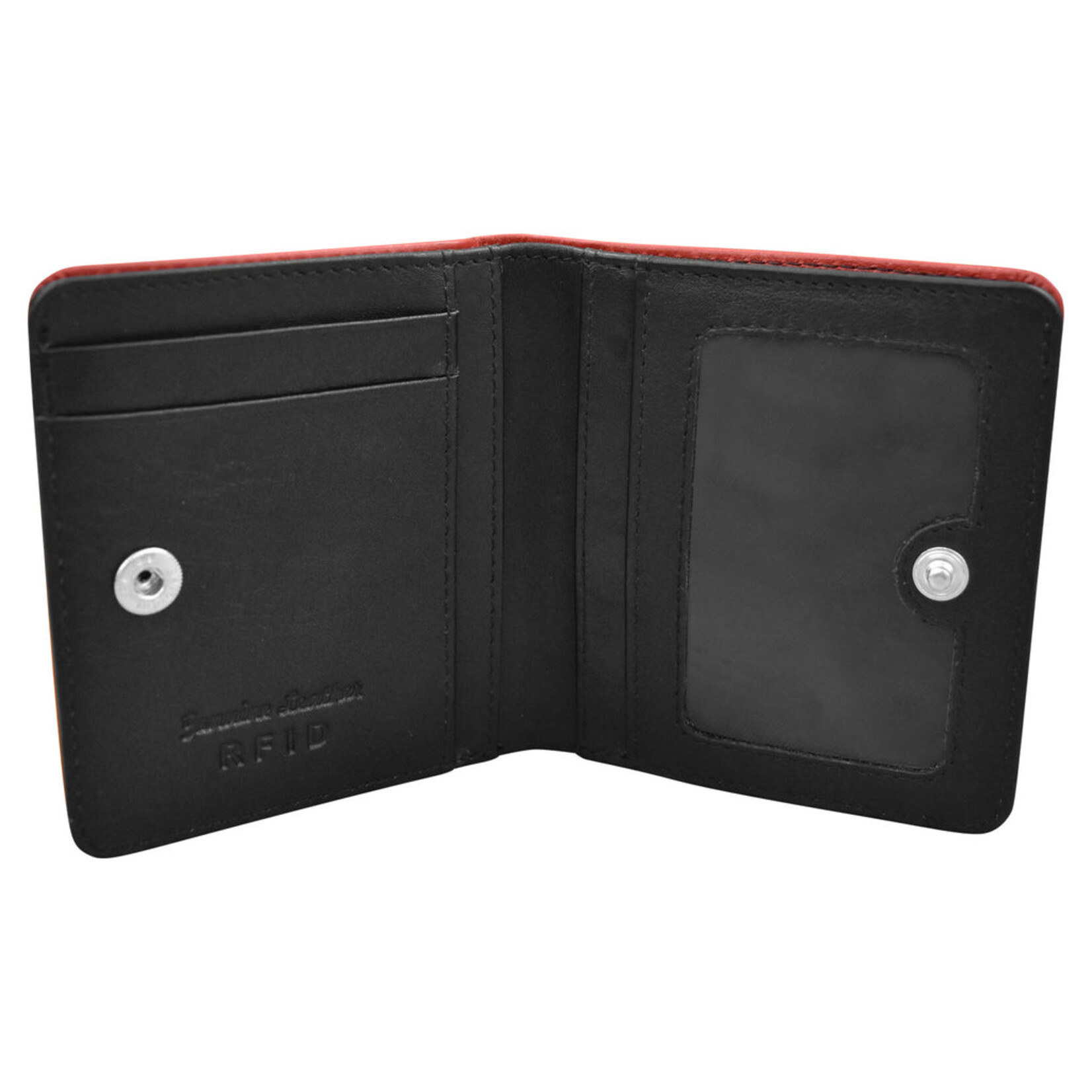 ili Bi Fold  Mini Wallet in Red/Black