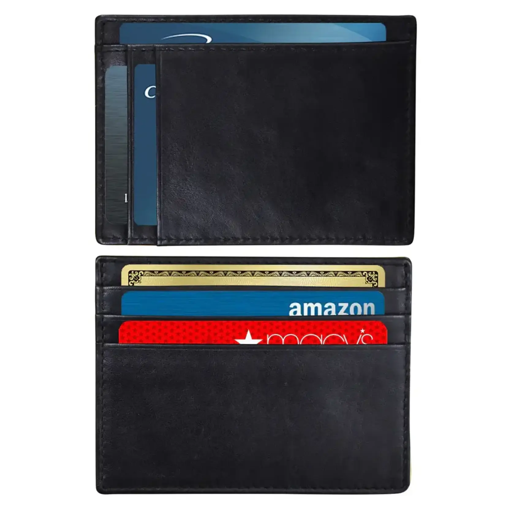 ili Leather Card Holder in Black