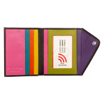 Intercontinental Leather Industries Mini Snap Bi-Fold Wallet in Black Brights