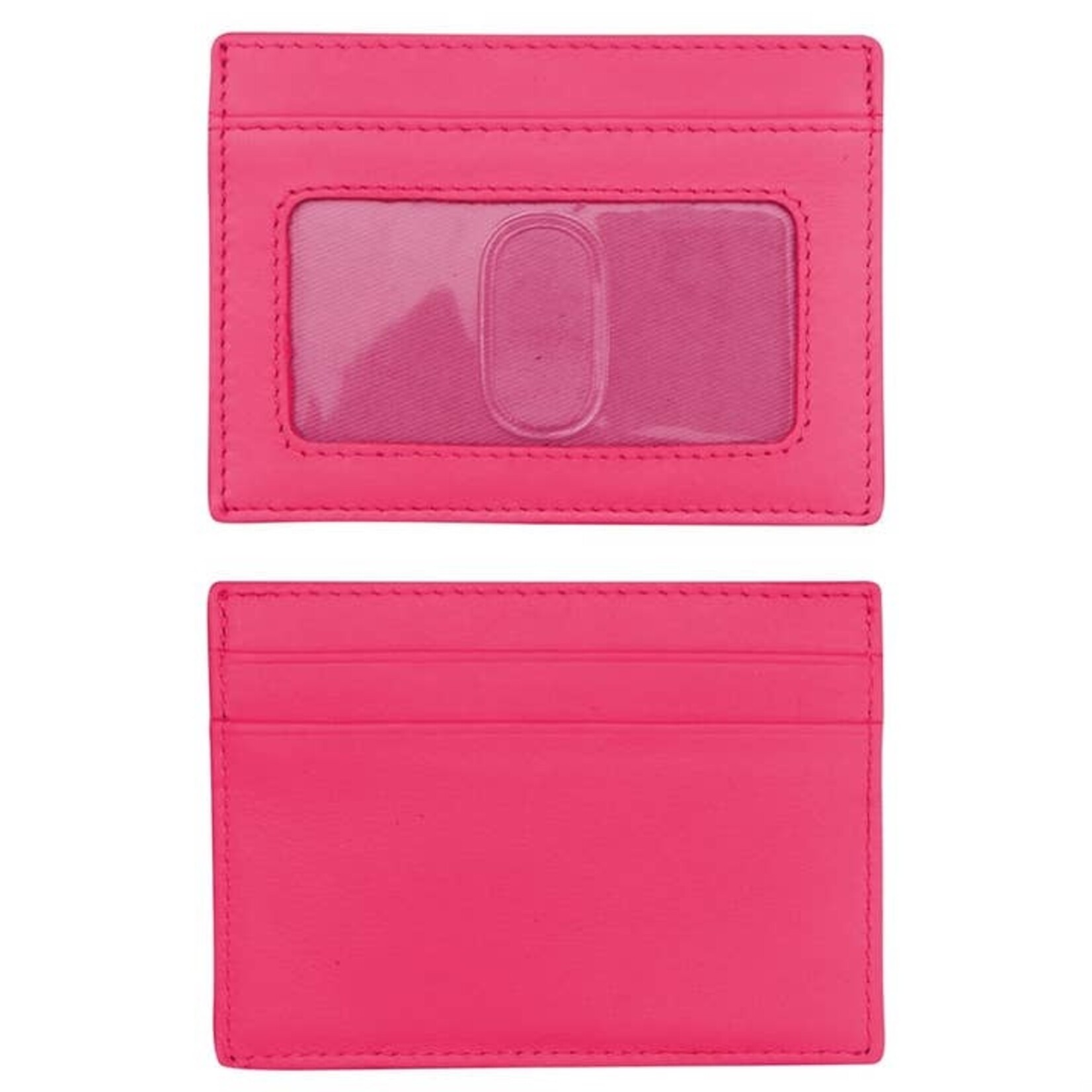ili Leather CC/ID Holder in Indian Pink