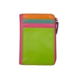 ili Leather CC/ID Holder w/zip Pocket in Palm Beach