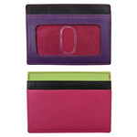 ili Leather CC/ID Holder in Black/Bright