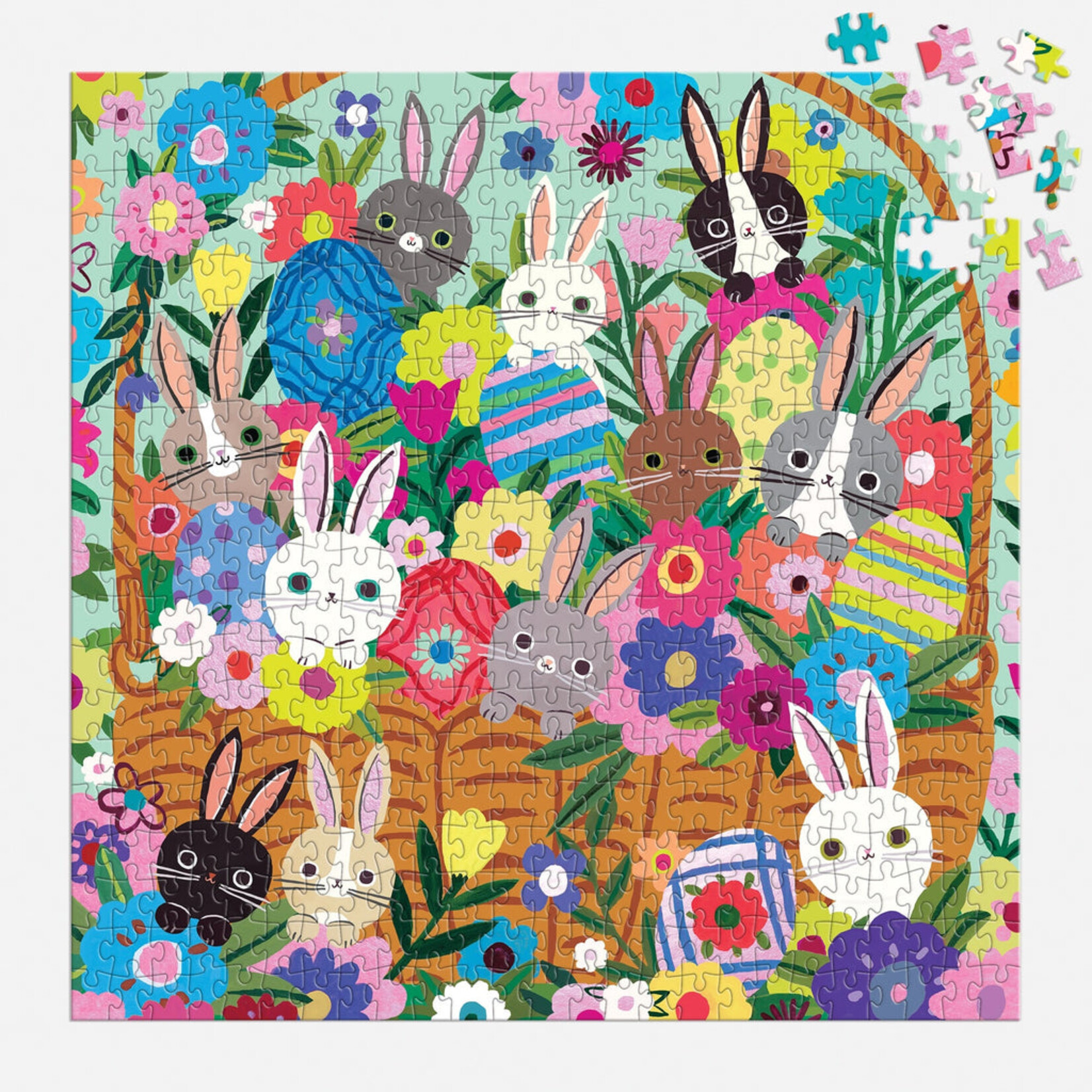 Chronicle Books Blooming Bunnies Family Foil Puzzle