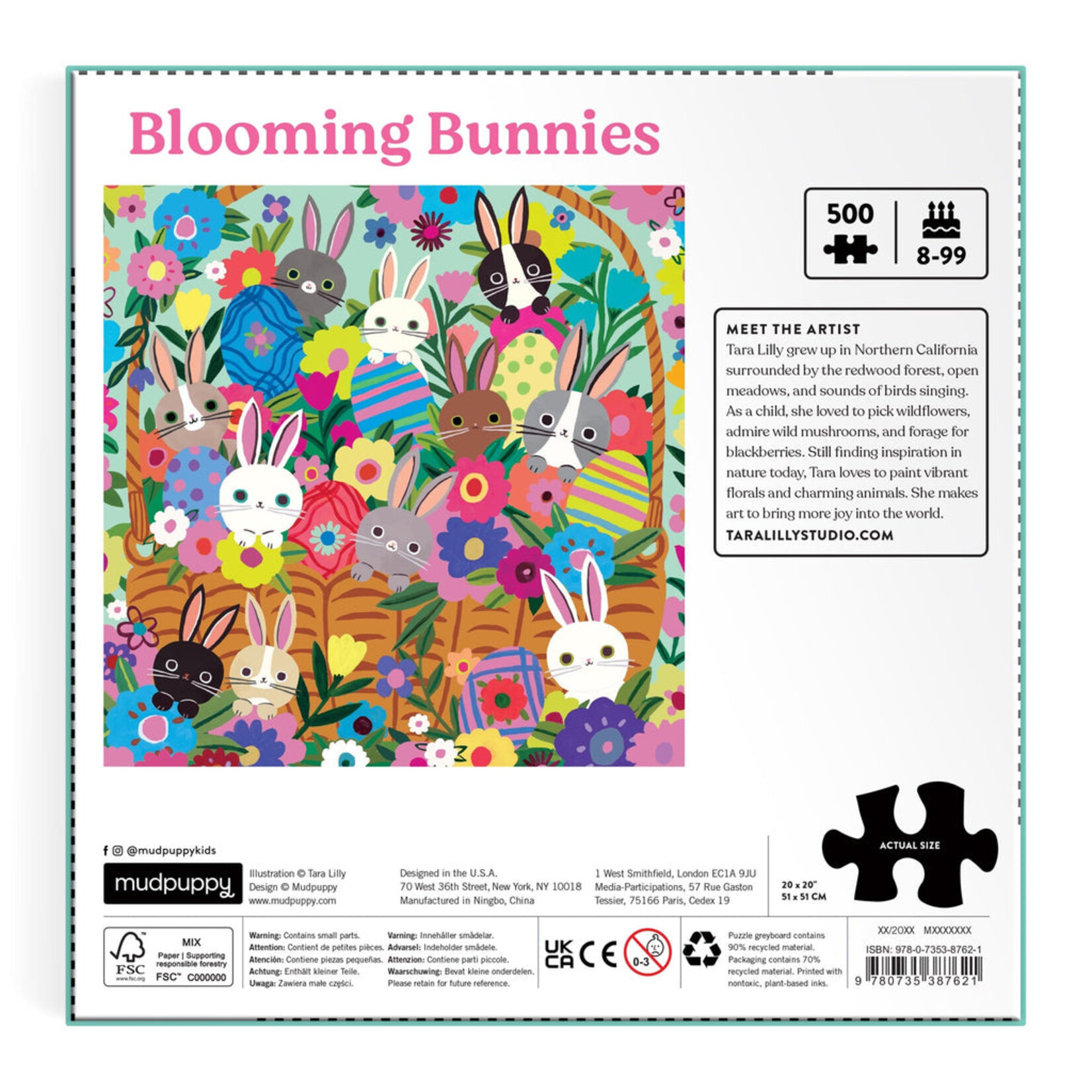 Chronicle Books Blooming Bunnies Family Foil Puzzle