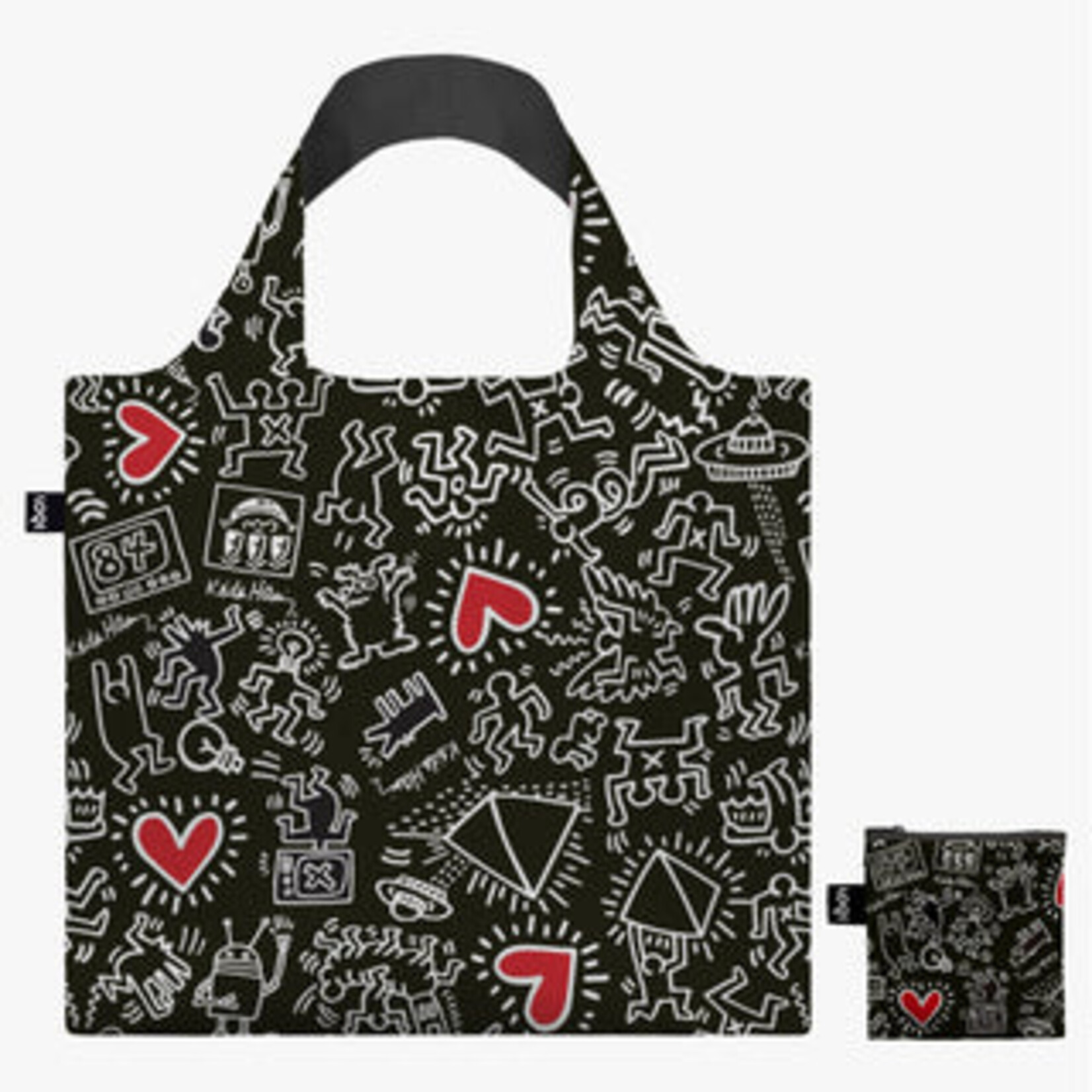 Keith Haring Black Pattern Loqi Bag