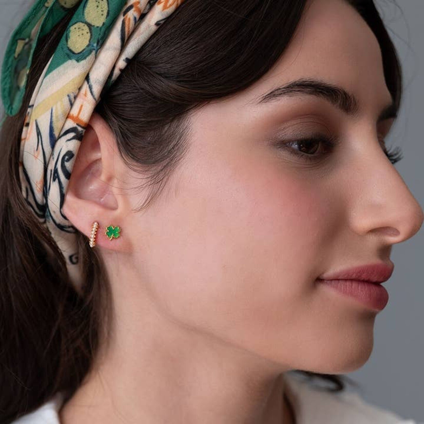 A Mano Four Leaf Clover Studs