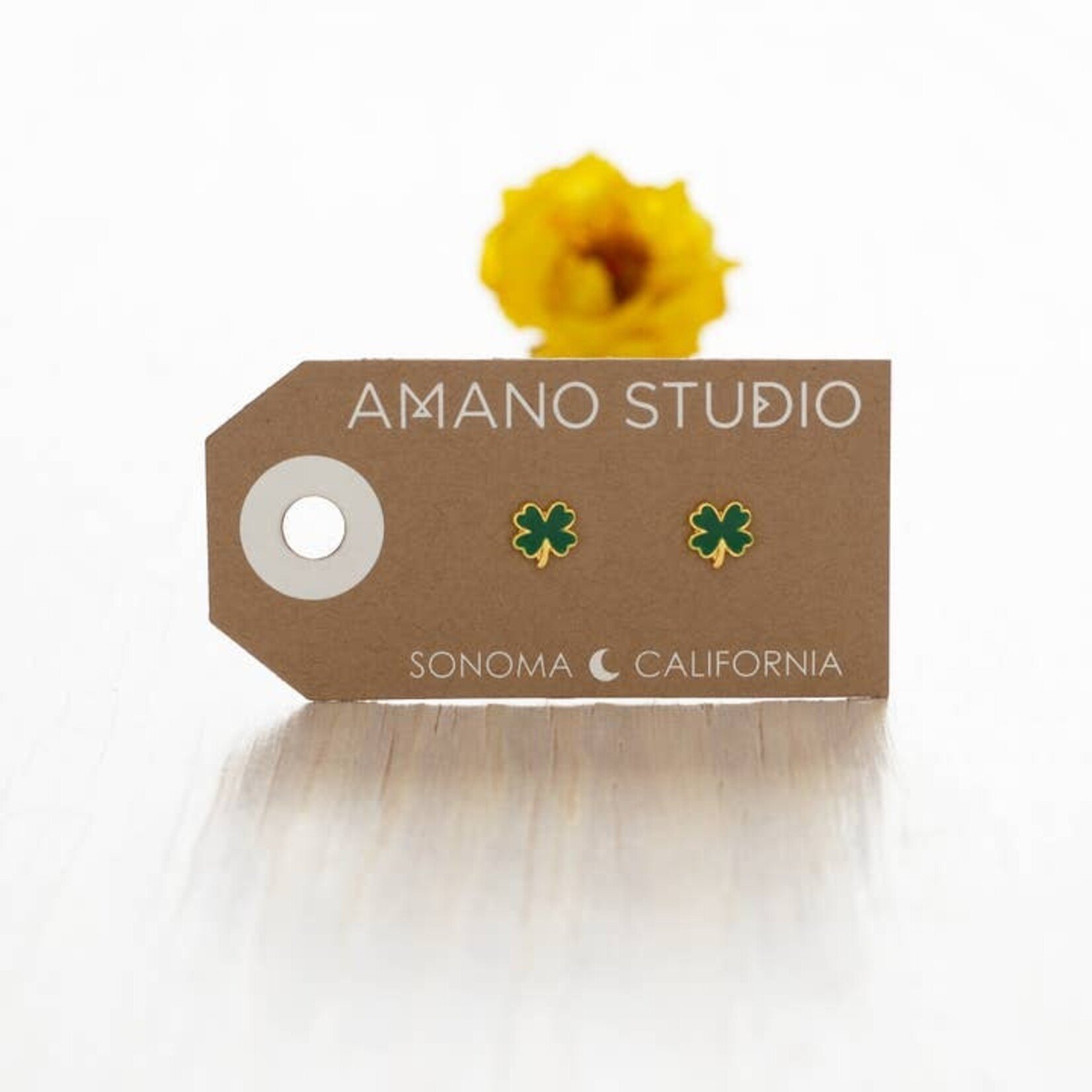 A Mano Four Leaf Clover Studs