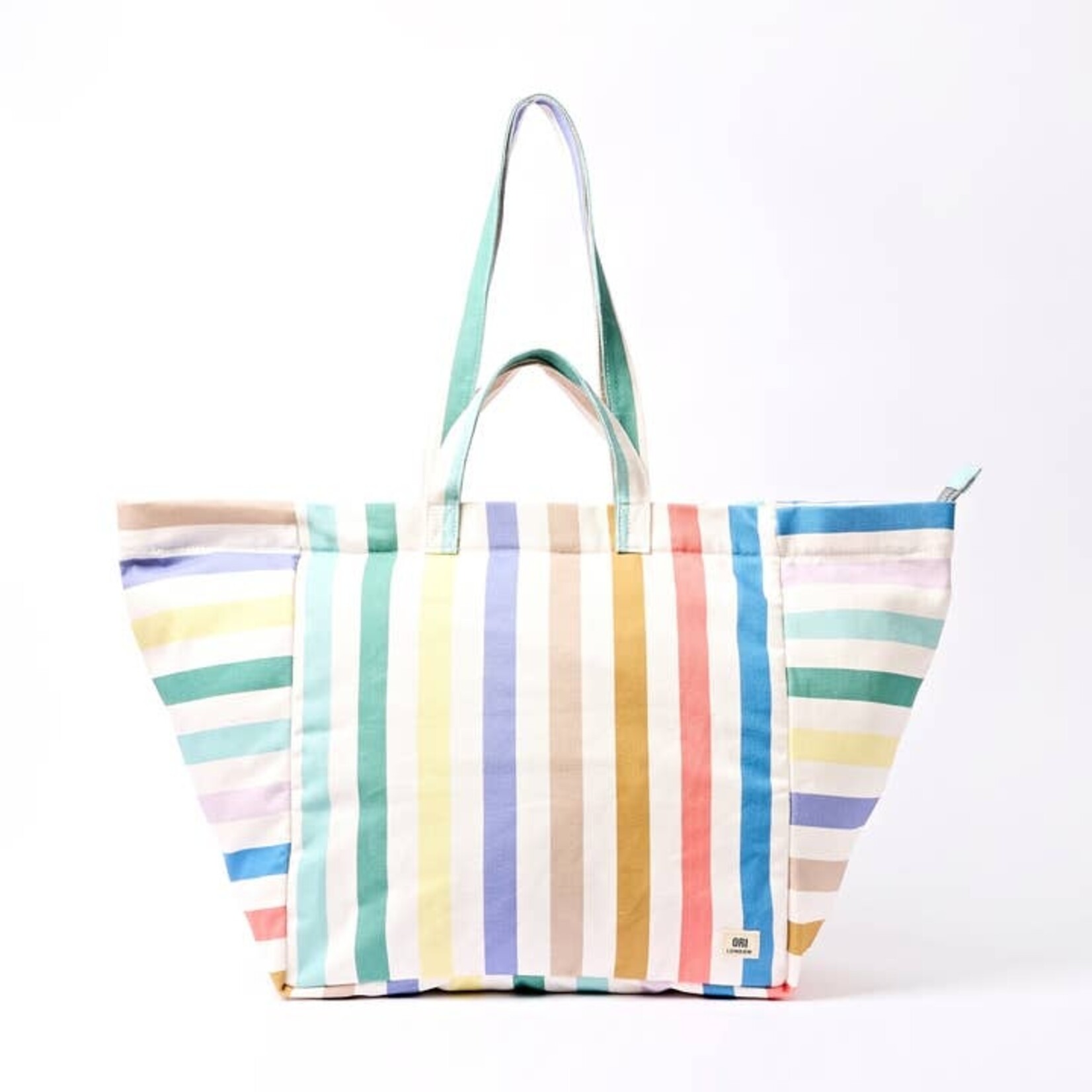 ori Marylebone Large Tote in Pastel Multistripe