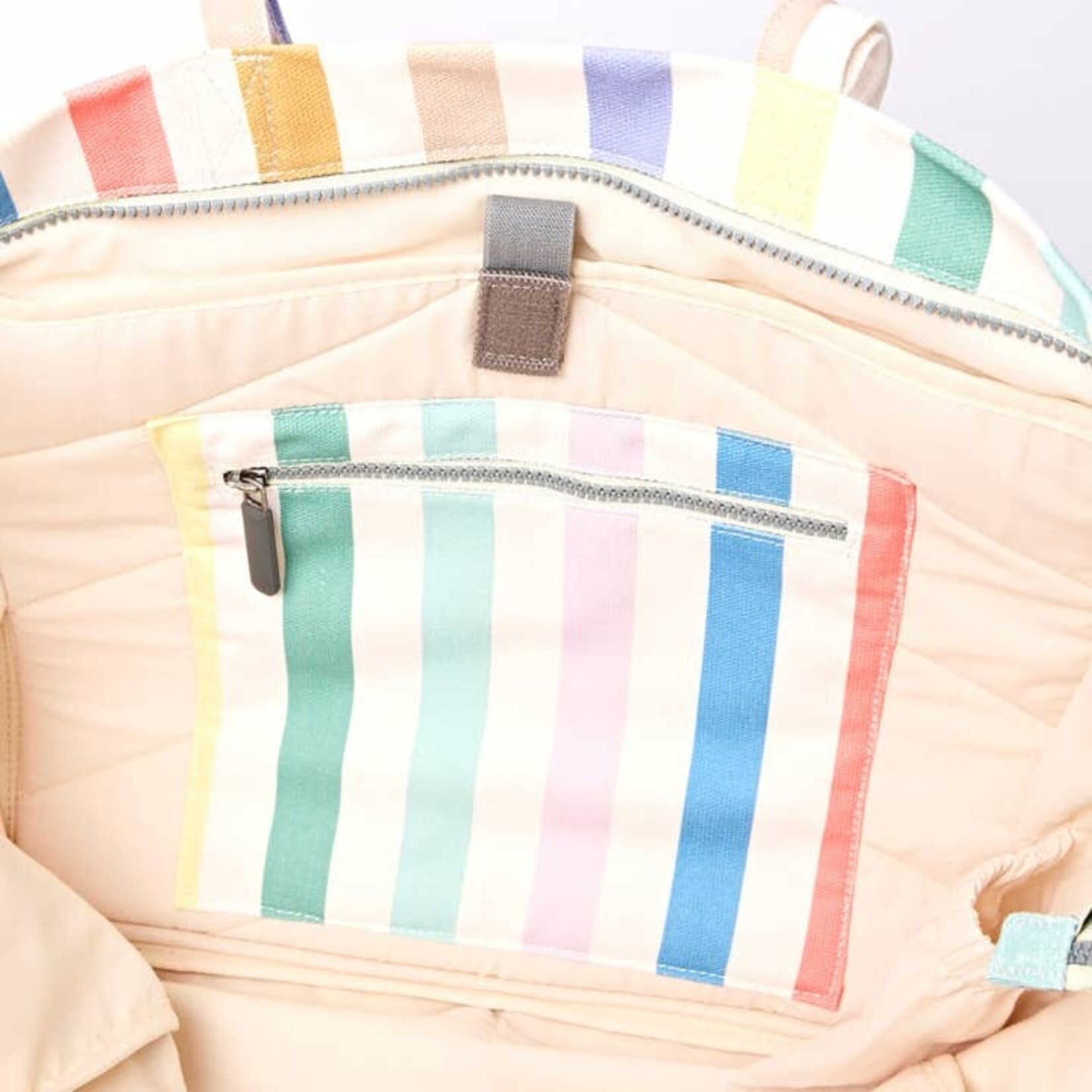 ori Marylebone Large Tote in Pastel Multistripe