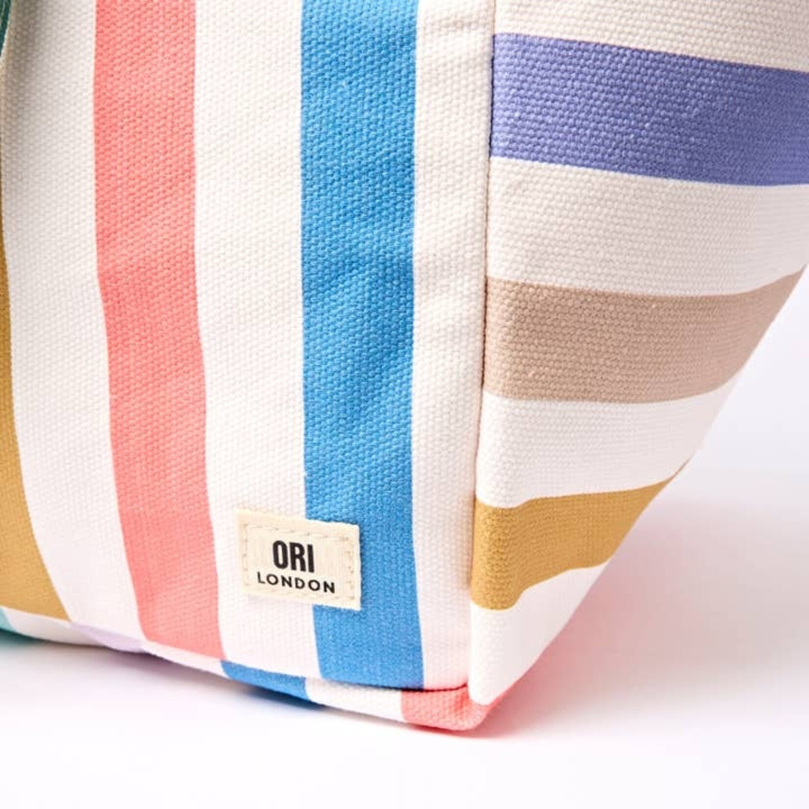 ori Marylebone Large Tote in Pastel Multistripe