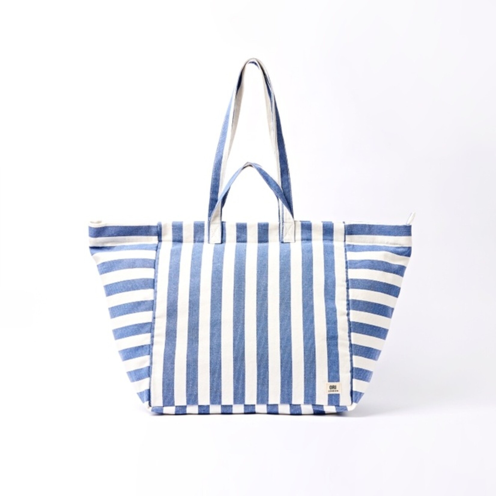 ori Marylebone Large Tote in Denim Stripe