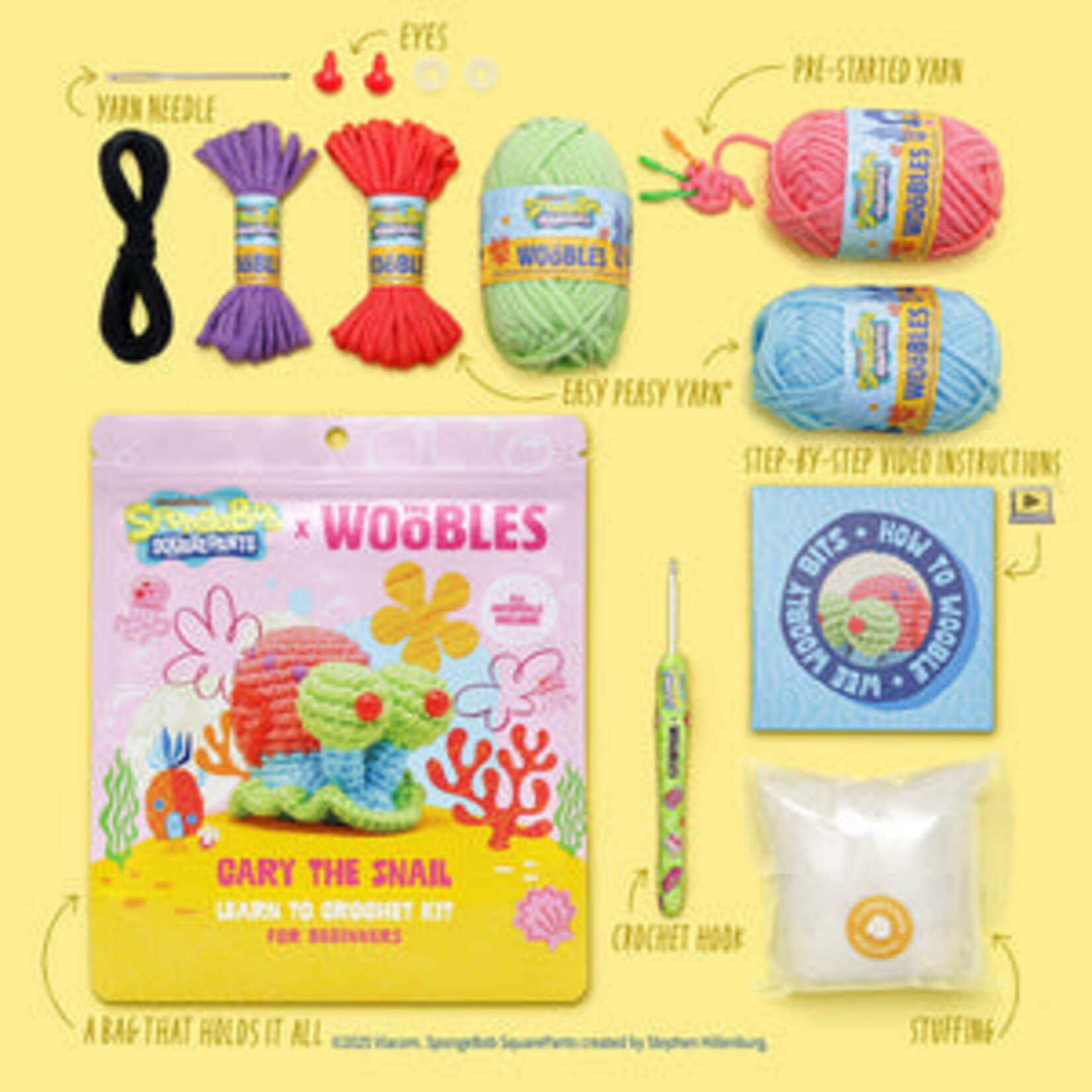 Woobles  Gary The Snail Beginner Crochet Kit