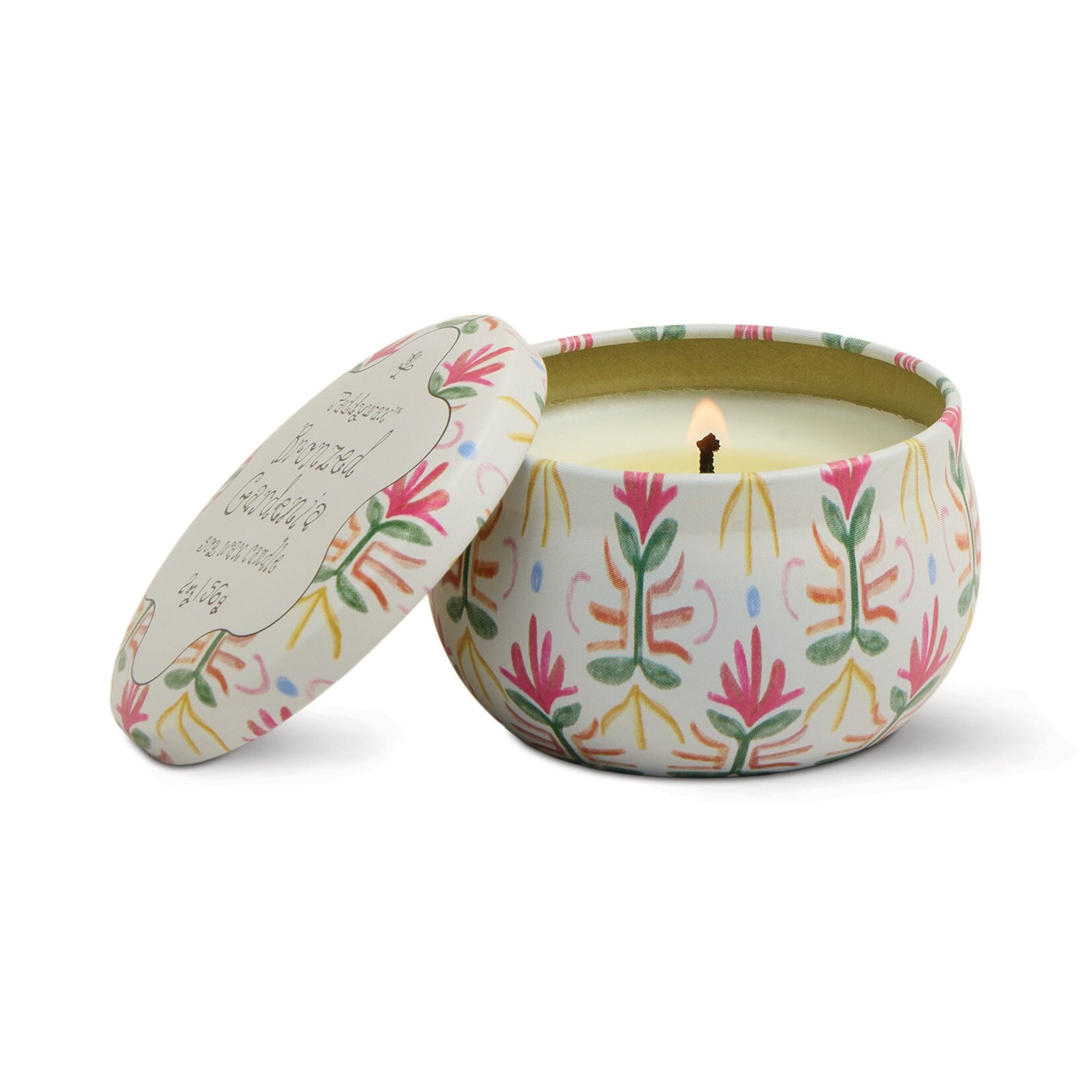 PADDYWAX Tulip Printed Tin in Bronzed Gardenia