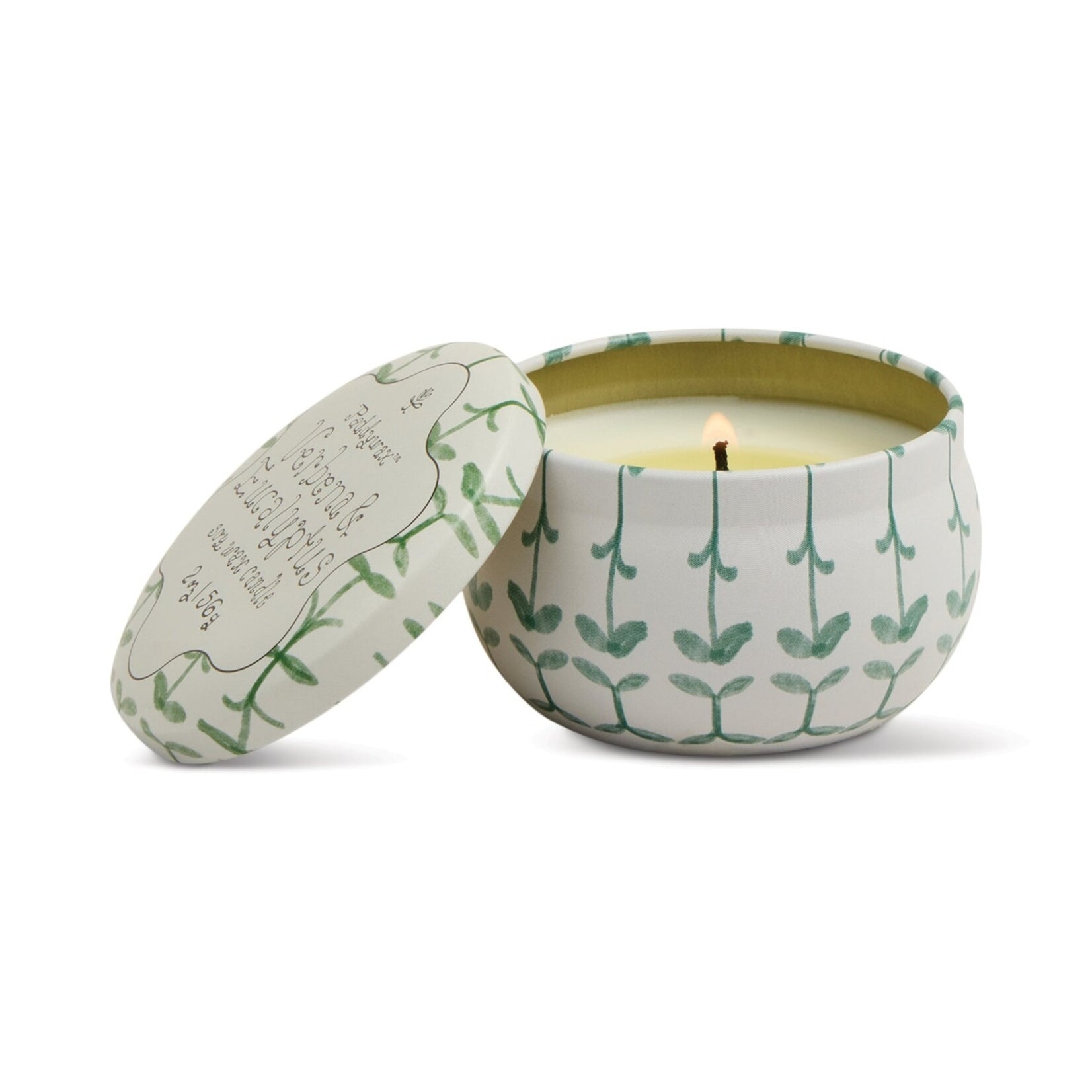 PADDYWAX Tulip Printed Tin in Verbena & Lemongrass