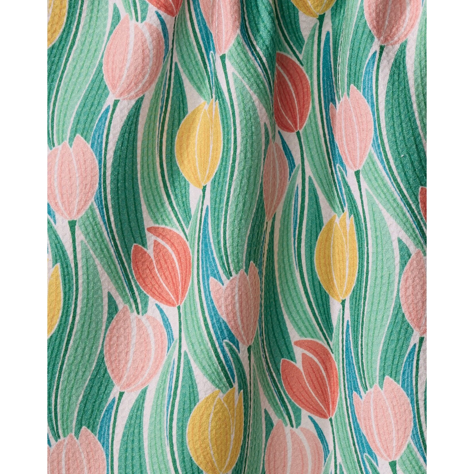 Geometry Tranquil Tulips Geometry Tea Towel