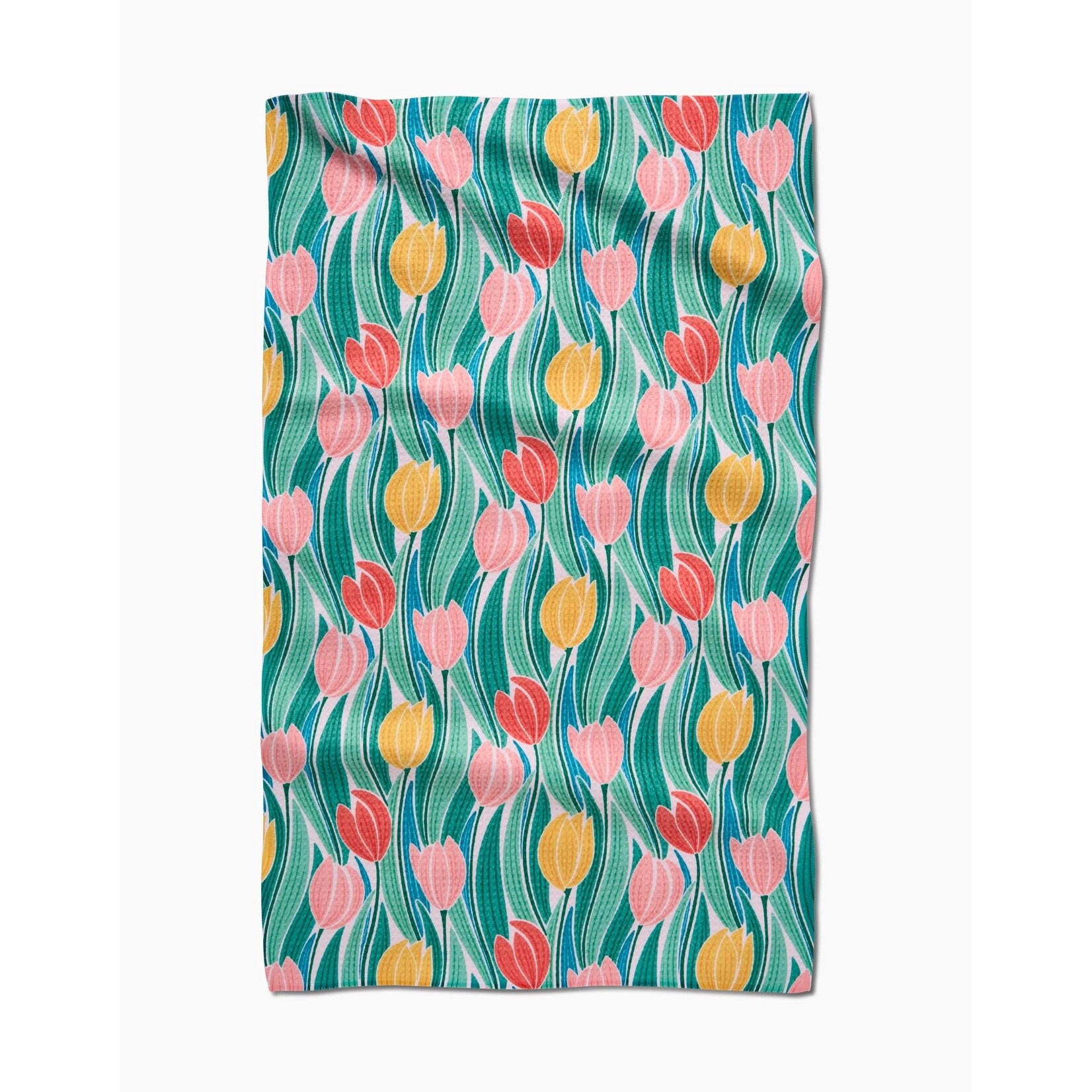 Geometry Tranquil Tulips Geometry Tea Towel