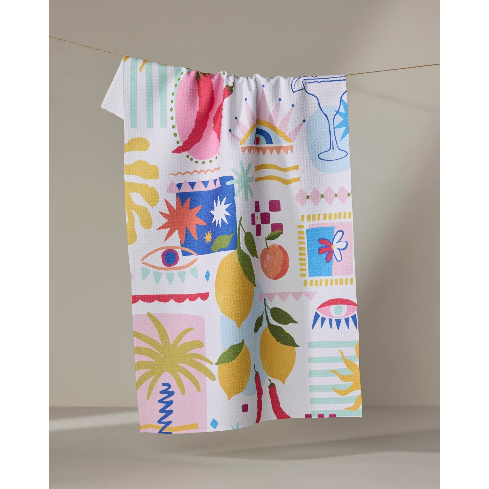 Geometry Italian Picnic Geometry Tea Towel