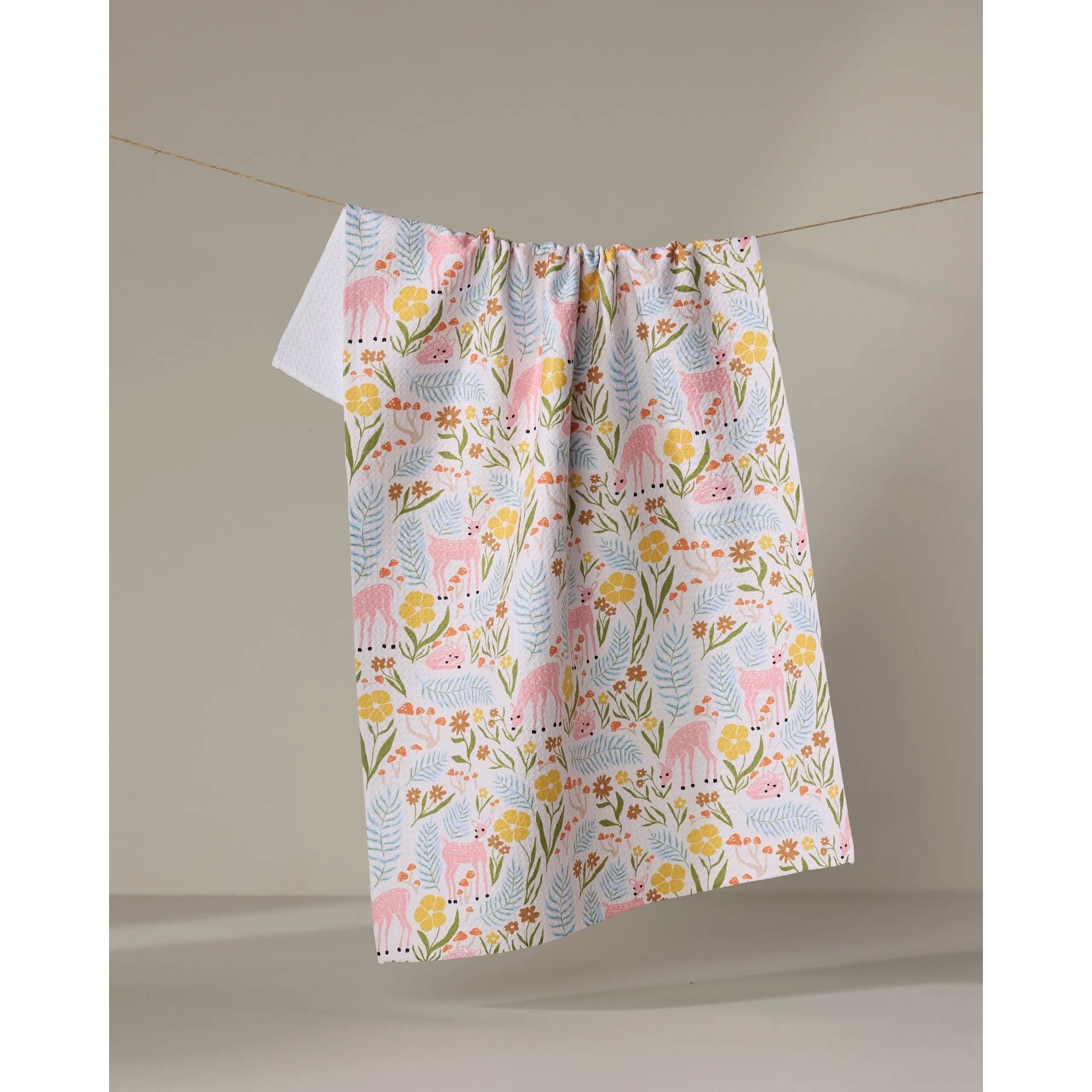 Geometry Fern And Fawn Geometry Tea Towel