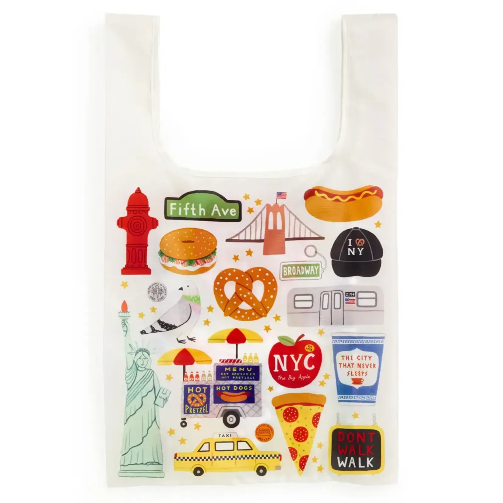 Chronicle Books Big Apple Packable Nylon Tote Bag