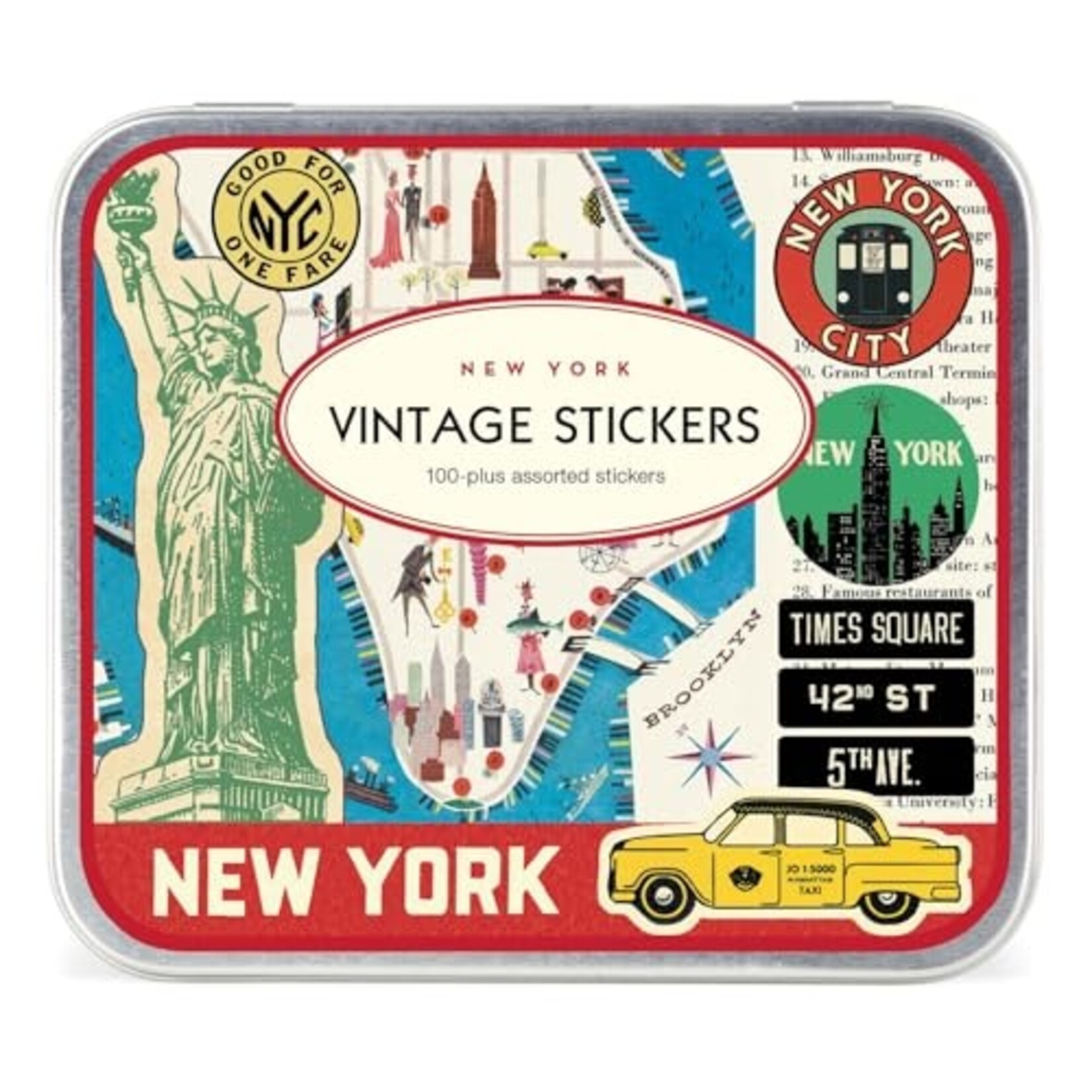 Cavallini New York City Tin of Stickers