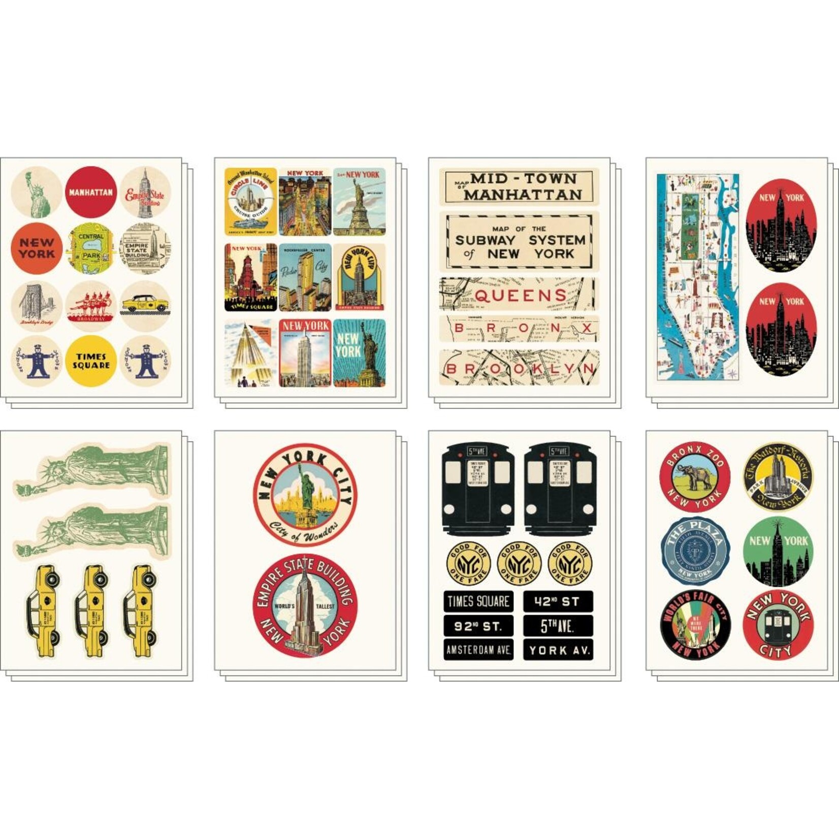 Cavallini New York City Tin of Stickers