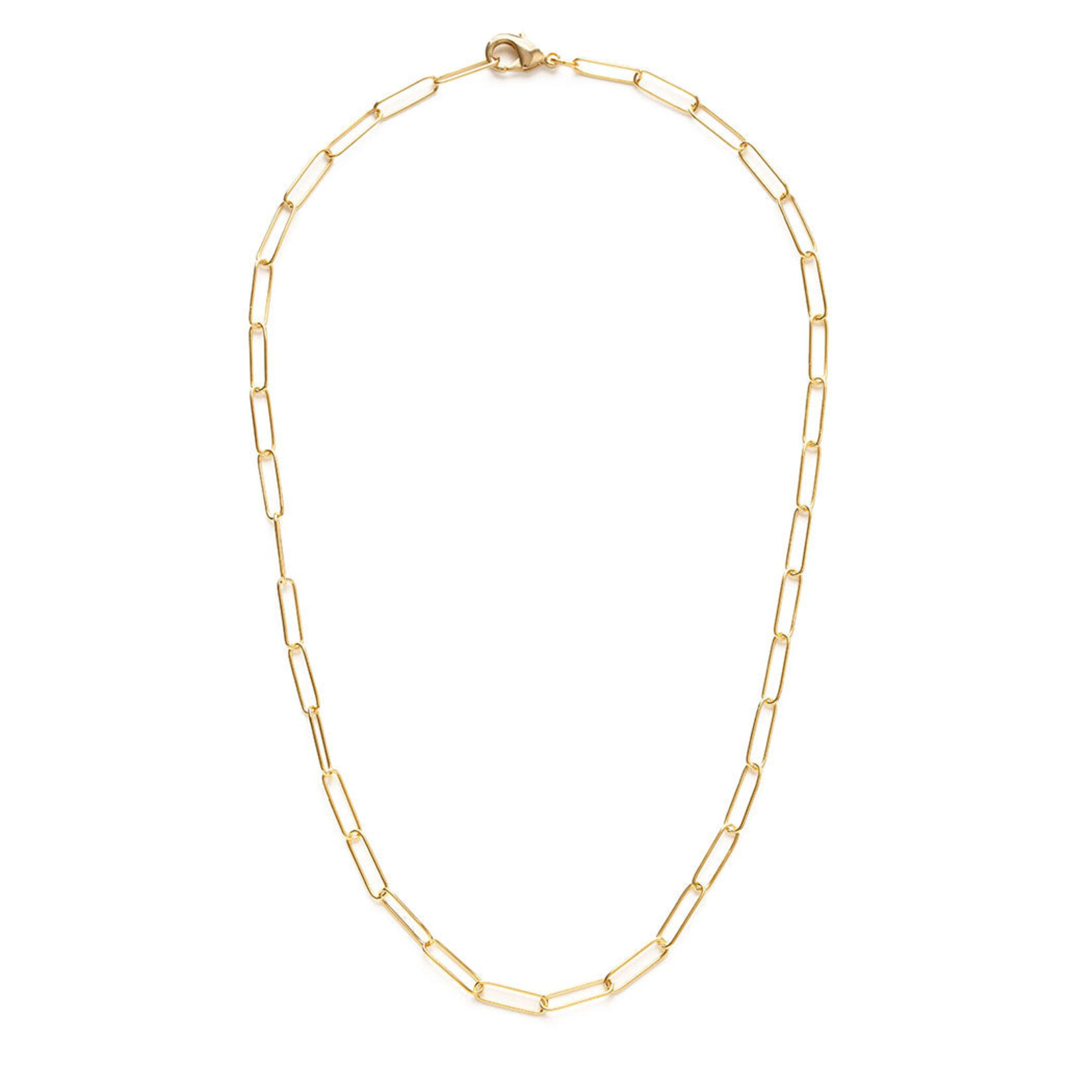 A Mano Gold Paperclip Chain Necklace