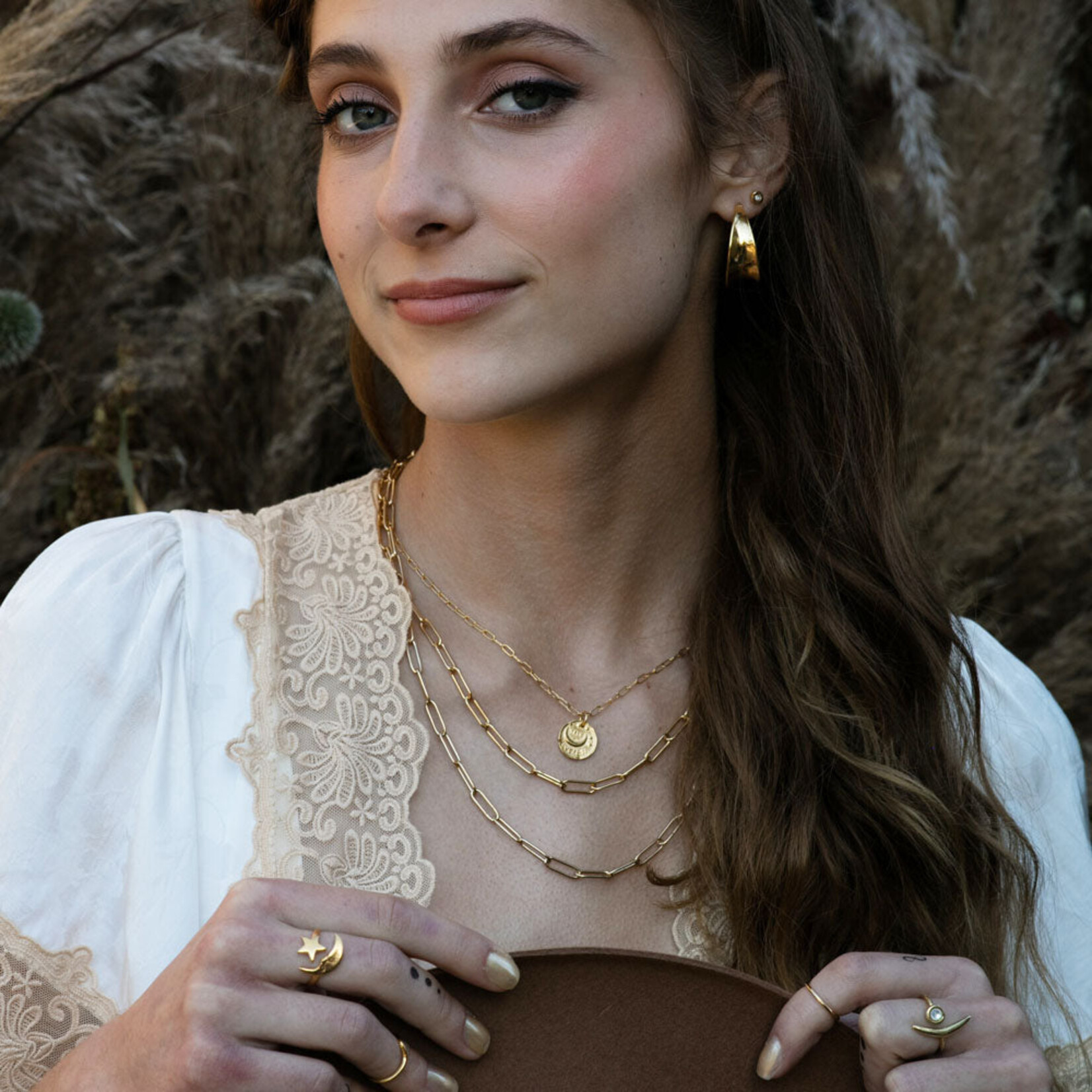 A Mano Gold Paperclip Chain Necklace