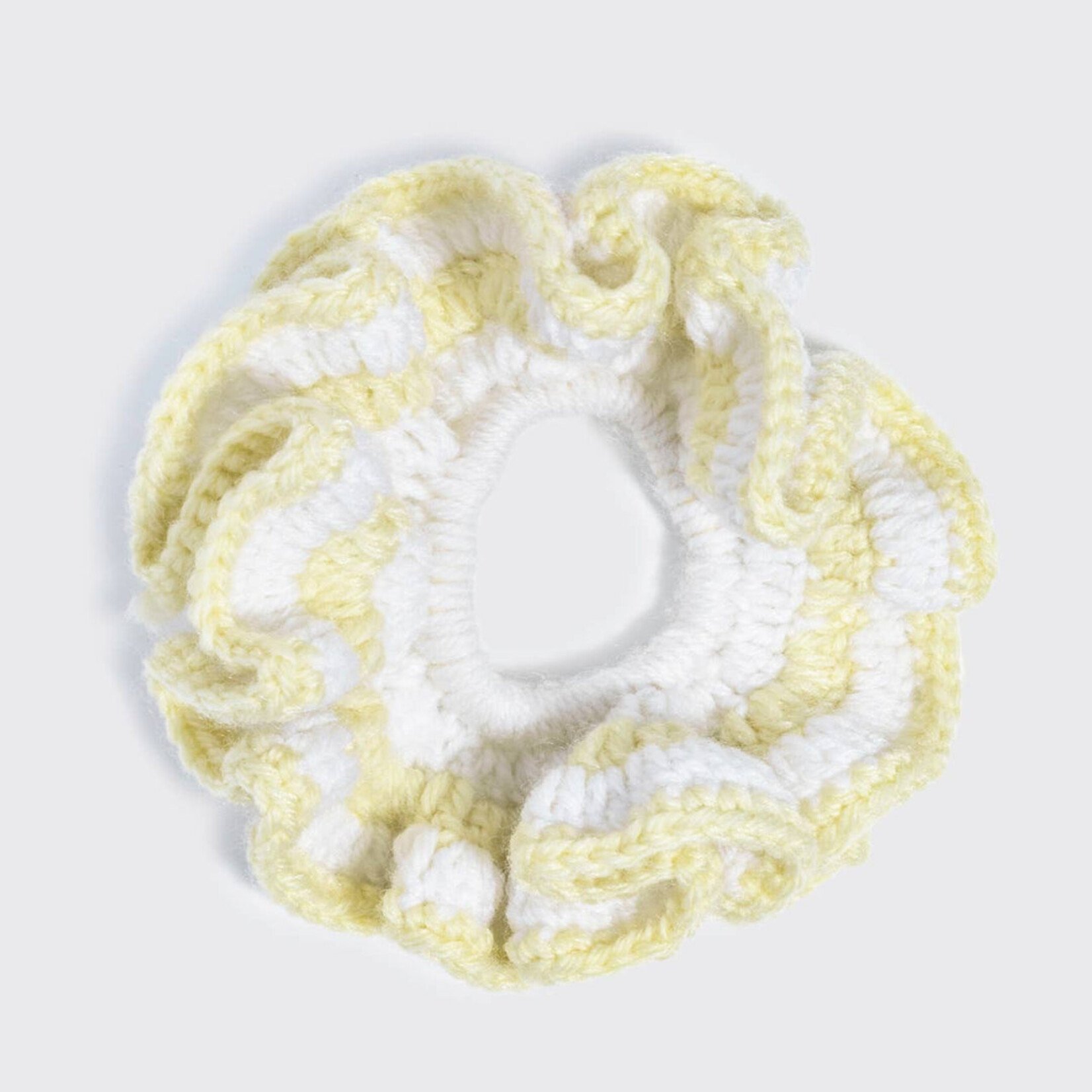 Kitsch Butter Yellow Crochet Scrunchie
