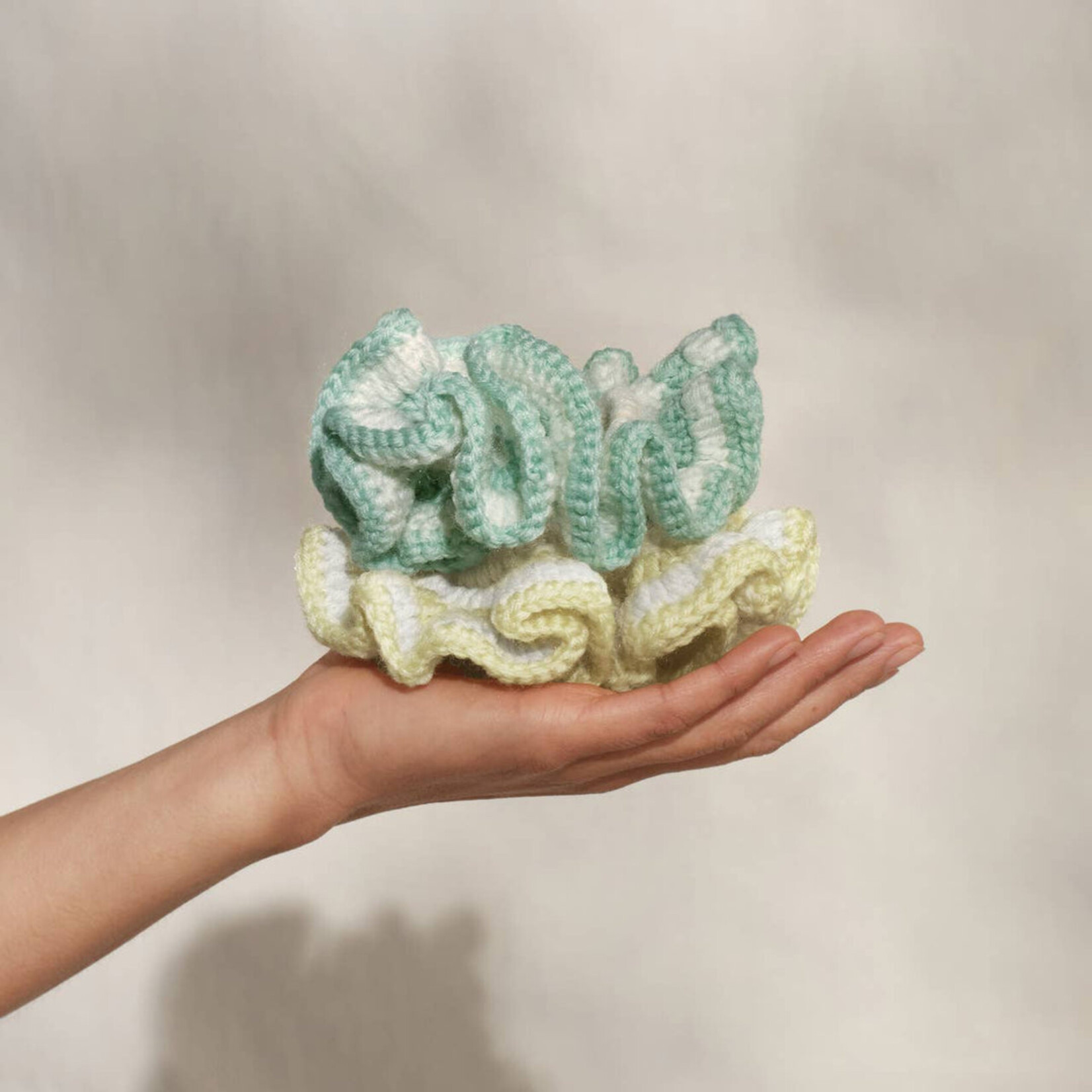 Kitsch Seafoam Blue Crochet Scrunchie