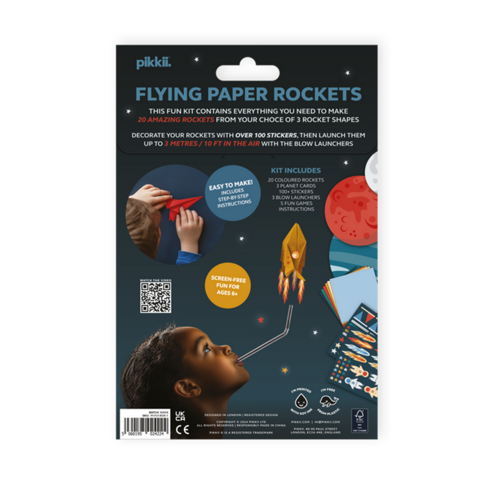 Pikkii Flying Paper Rockets