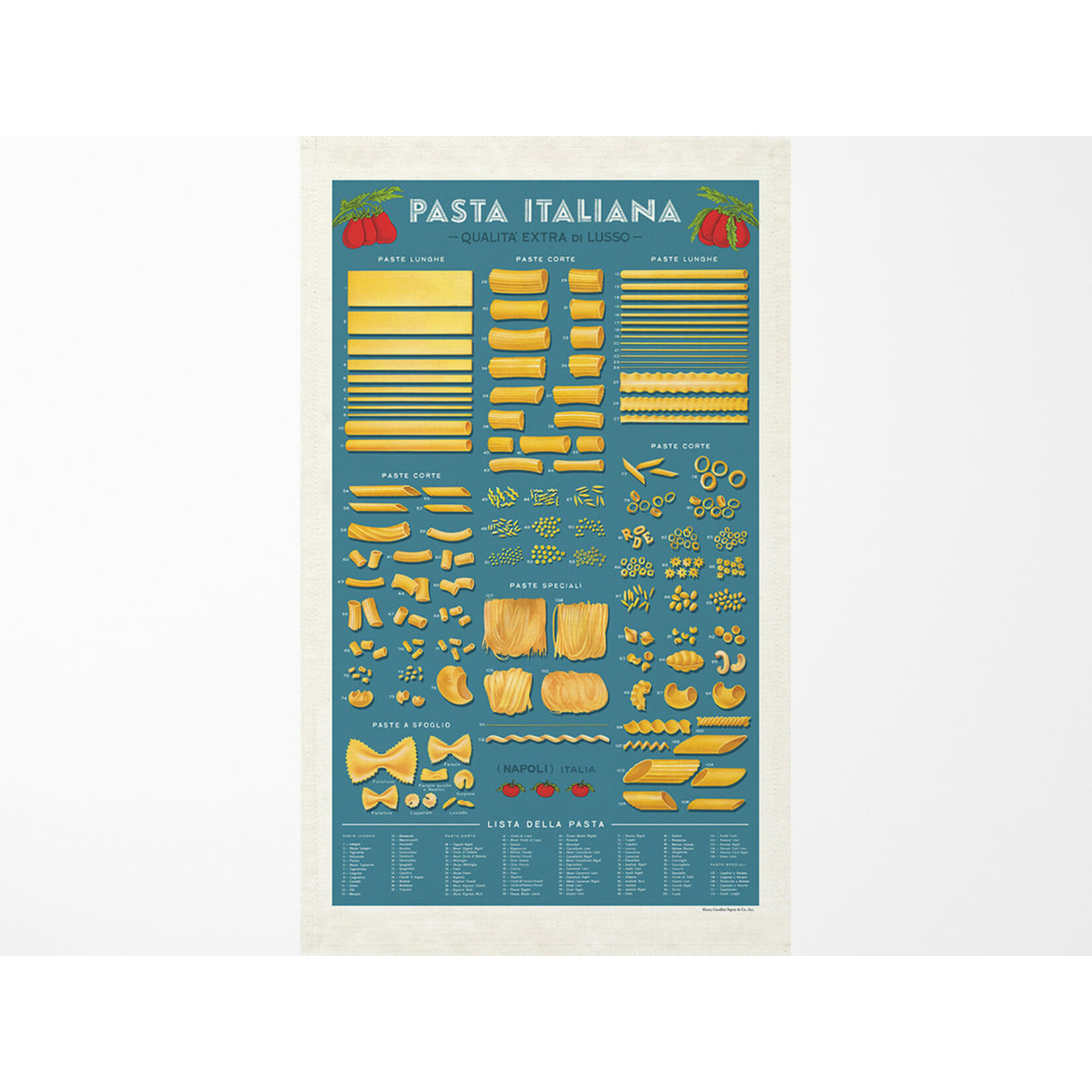 Cavallini Pasta Tea Towel
